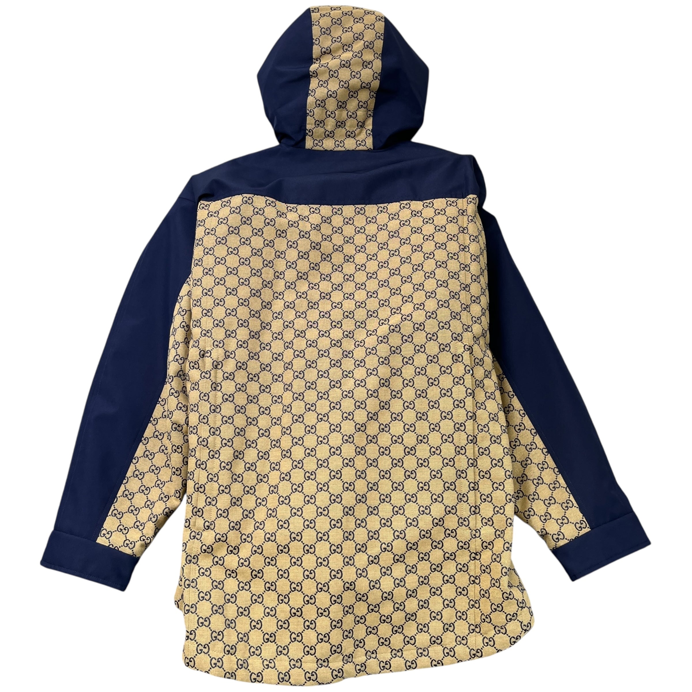 Men's Gg Supreme Canvas Down Jacket Navy Size IT 48 / M