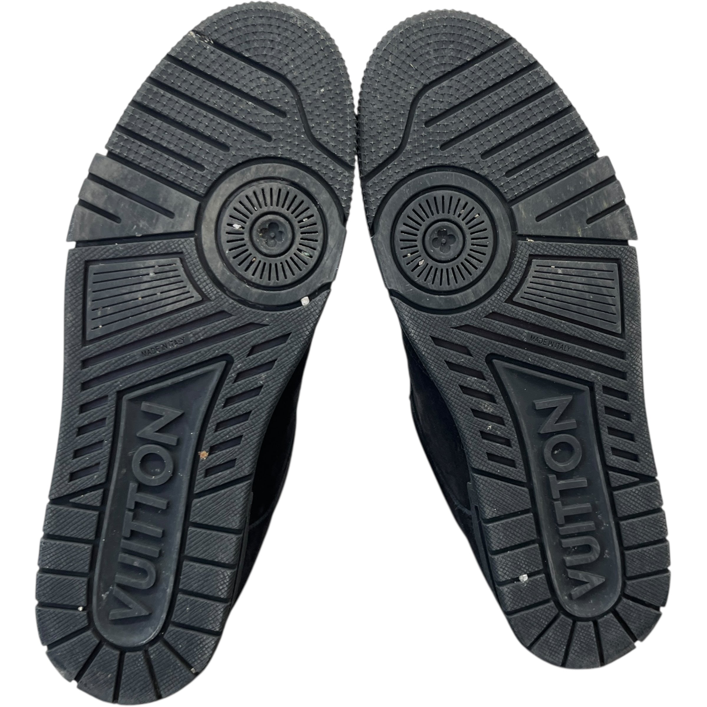 Men's Lv Suede Low Trainers Black Size EU 43 / UK 9