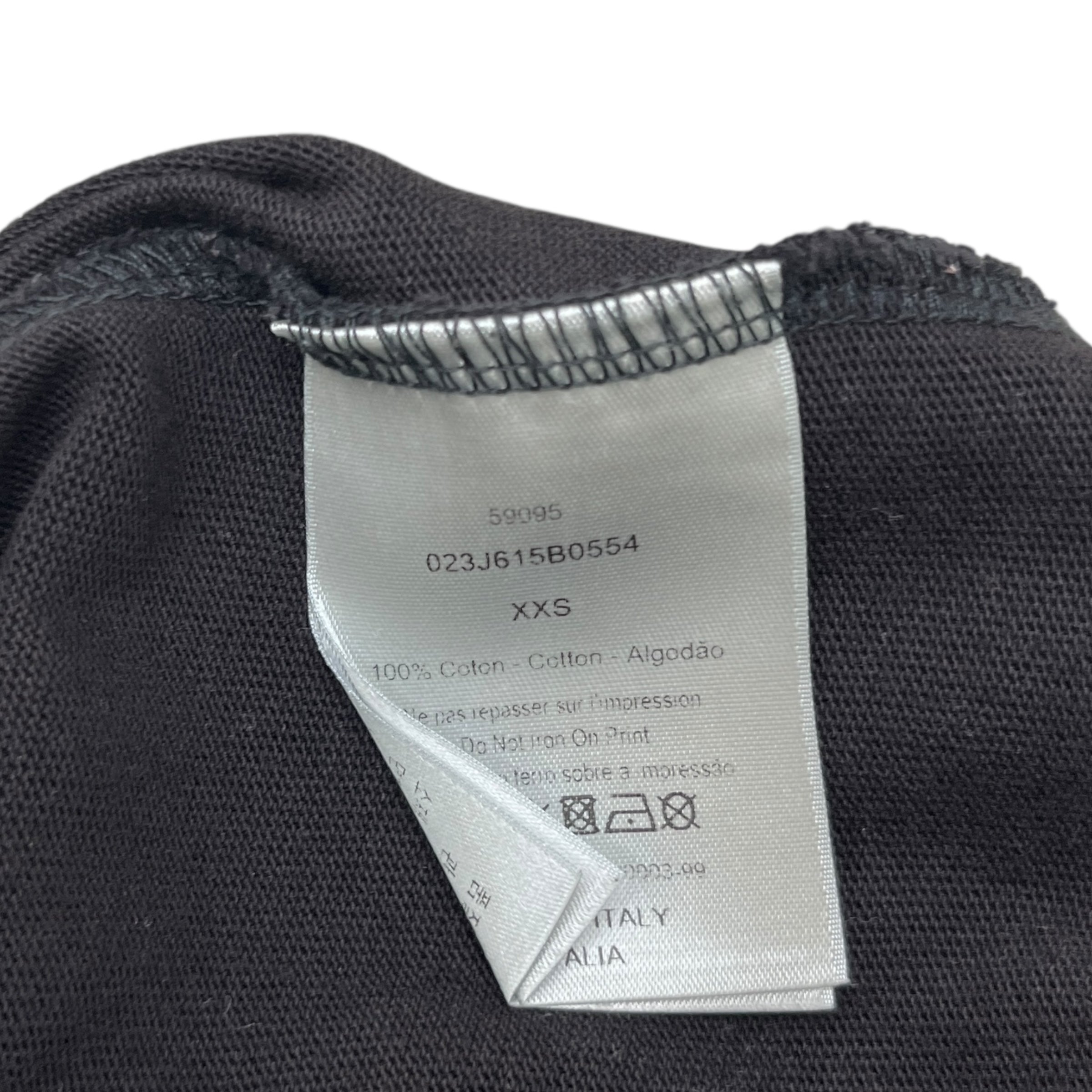 Men's Logo Print T-Shirt Black Size XXS