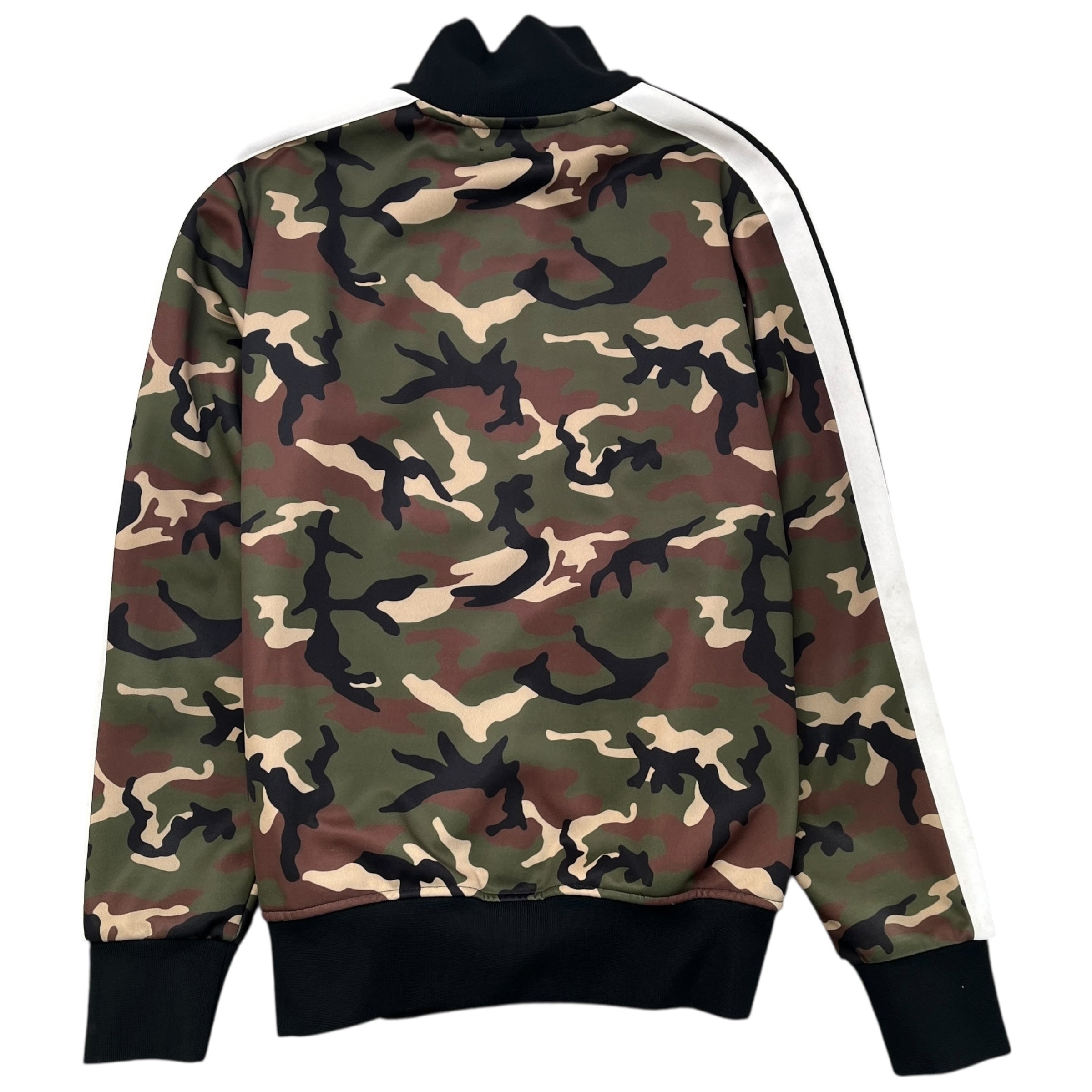 Men's Camo Logo Print Track Jacket Multi-Coloured Size L