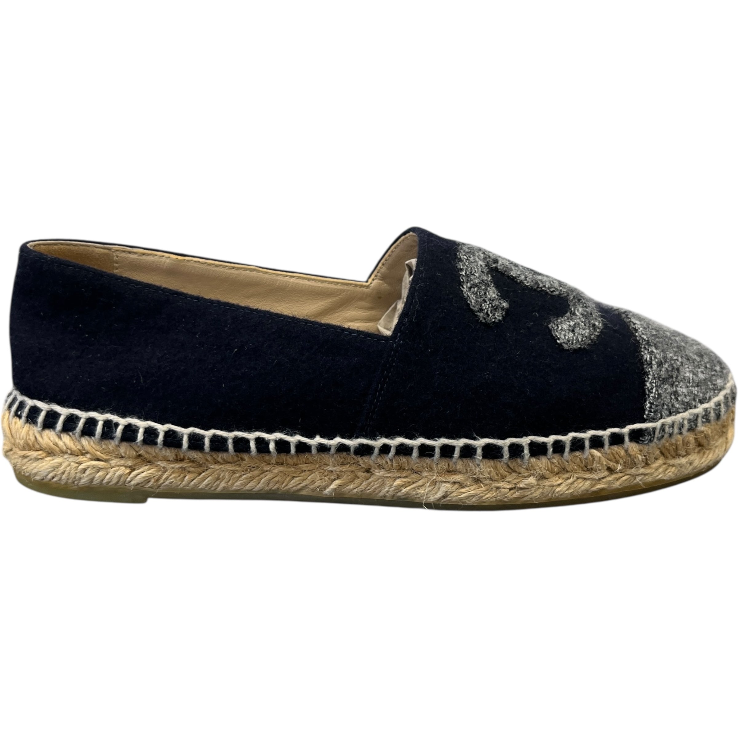Women's Cc Tweed Espadrilles Navy Size EU 37 / UK 4