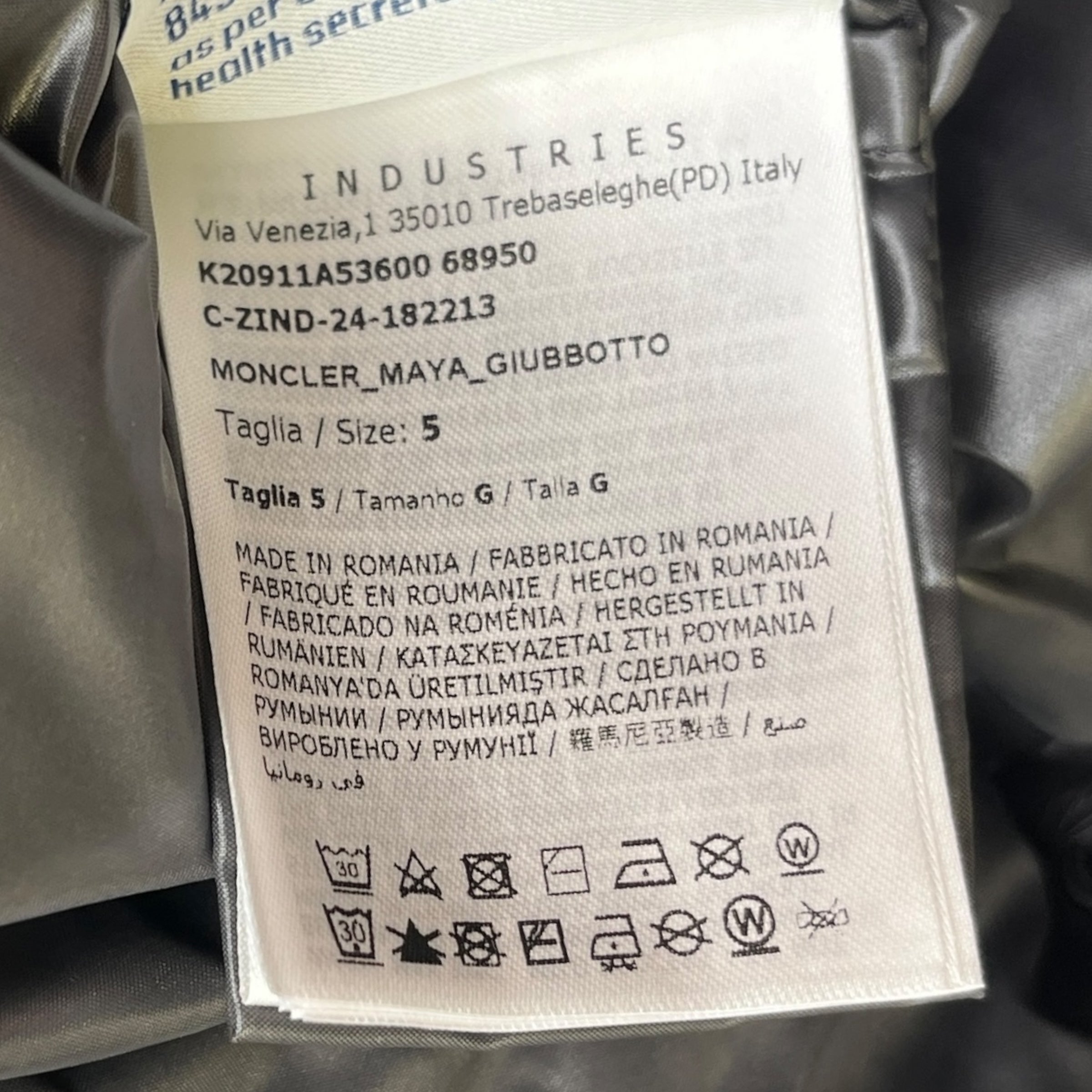 Men's Maya Down Jacket Black Size 5 / XXL