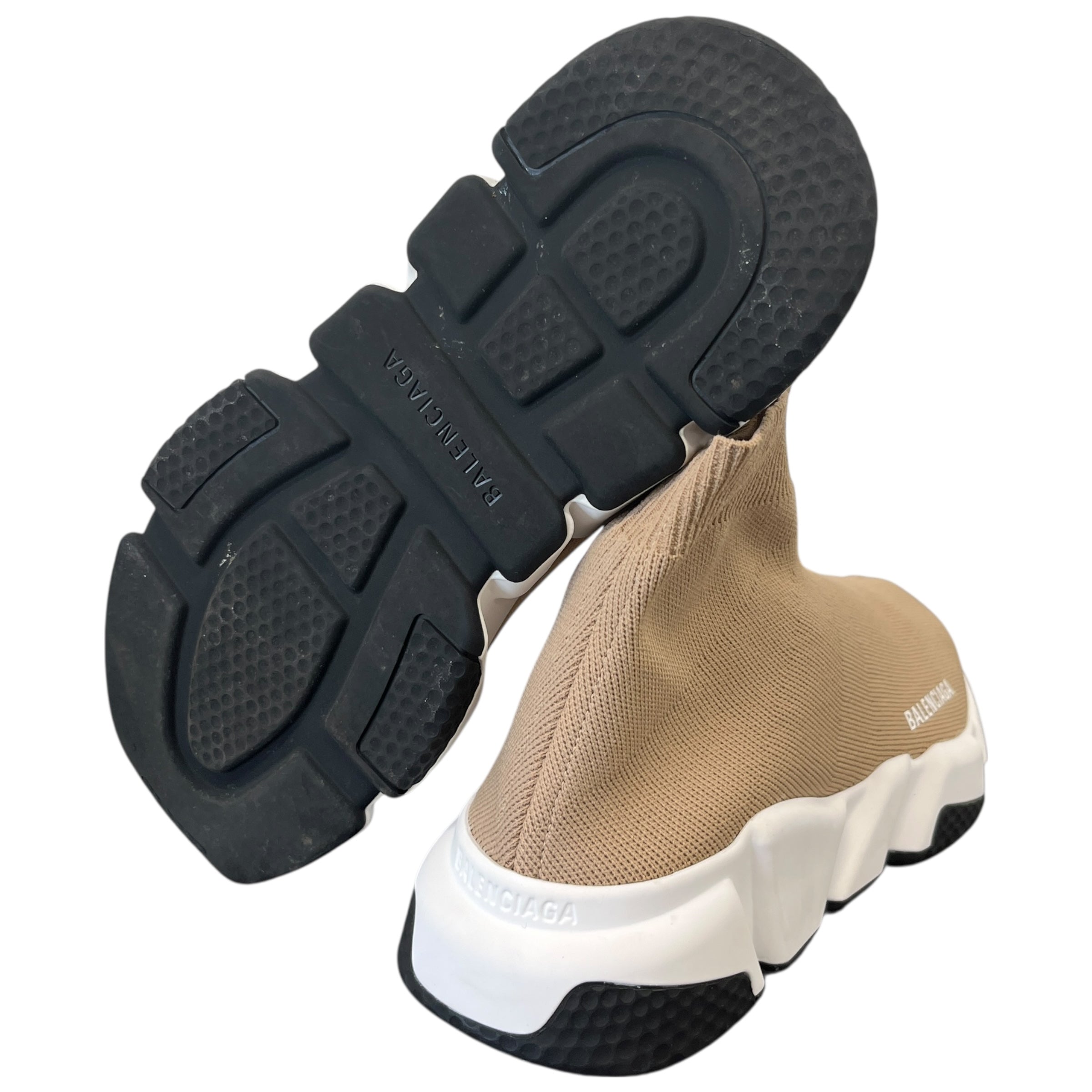 Women's Speed Sock High Trainers Beige Size EU 37 / UK 4