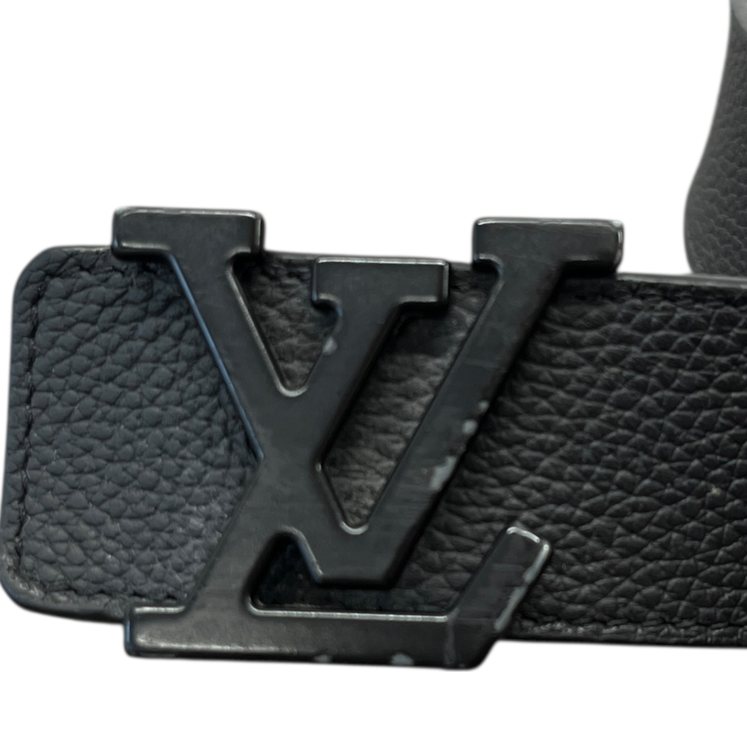 Men's Lv Reversible Belt Black Size Waist 38"