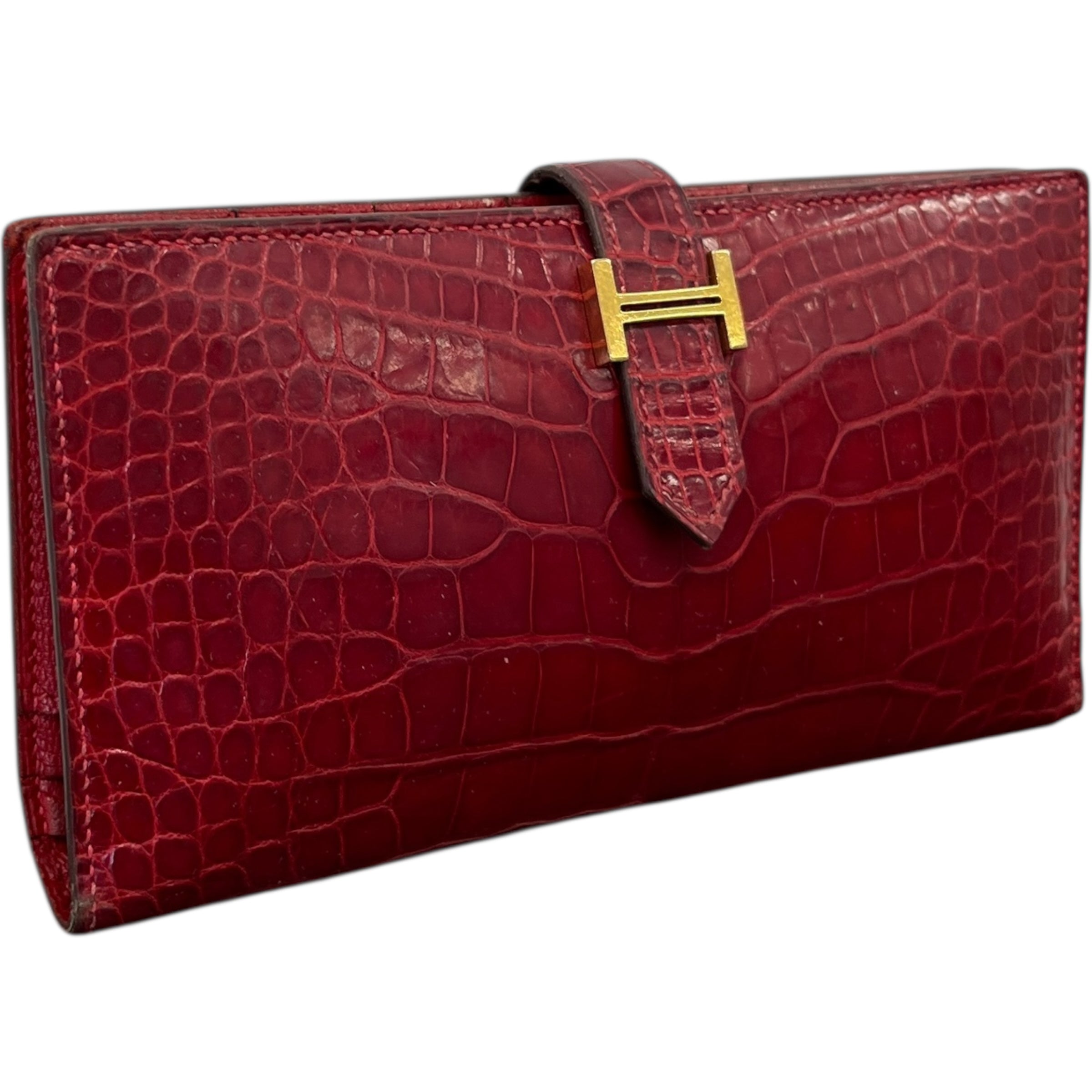 Women's Alligator Bearn Soufflet Purse Red