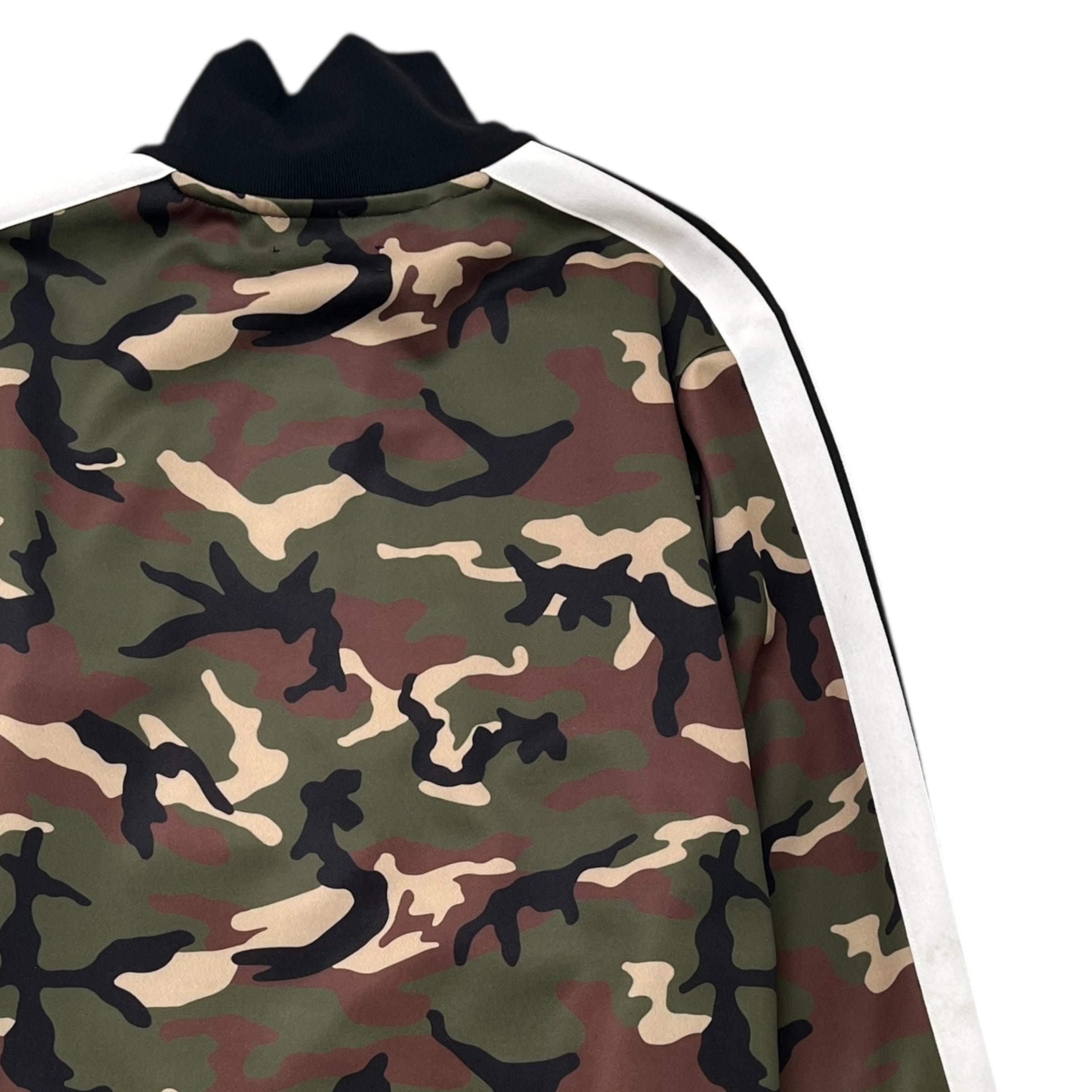 Men's Camo Logo Print Track Jacket Multi-Coloured Size L