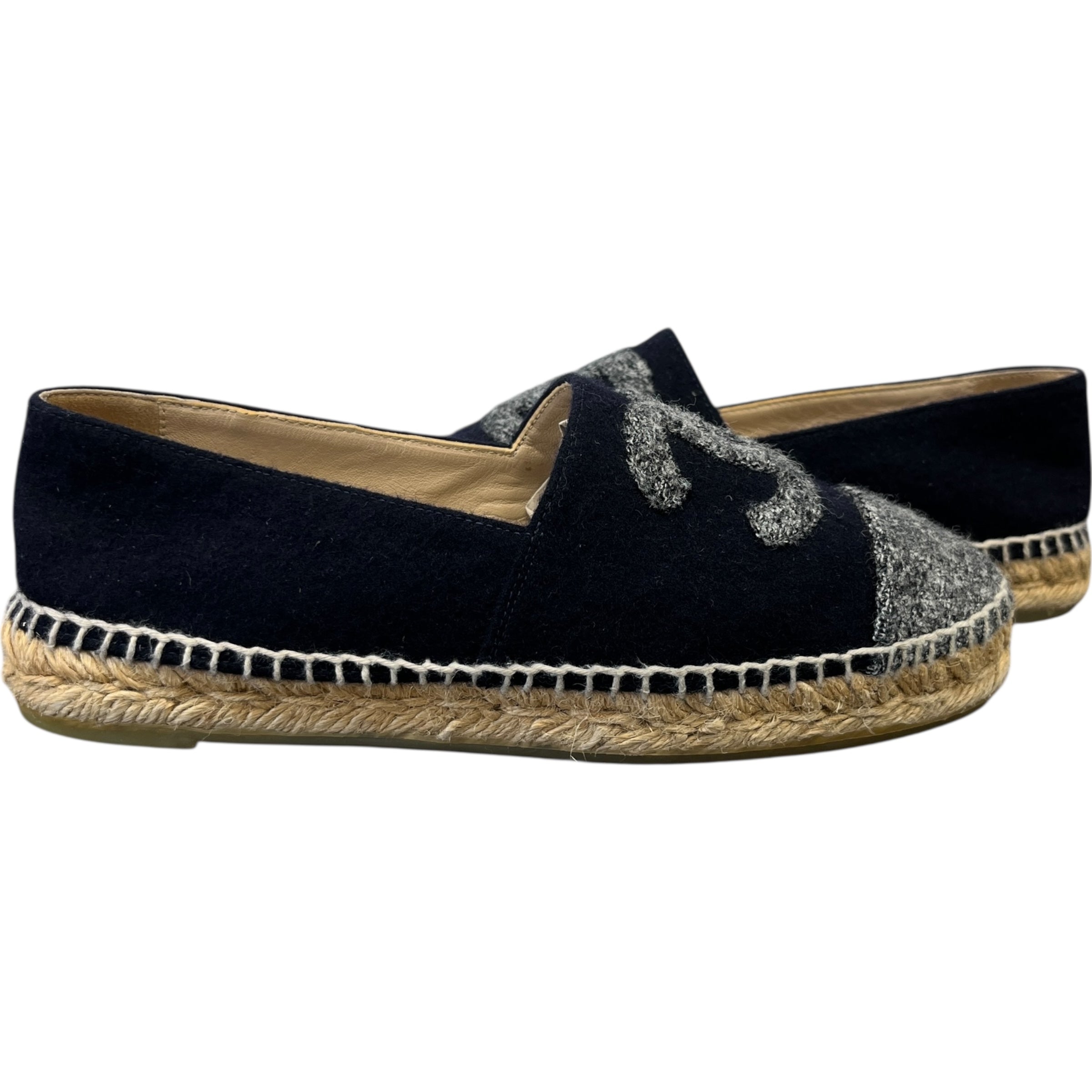 Women's Cc Tweed Espadrilles Navy Size EU 37 / UK 4
