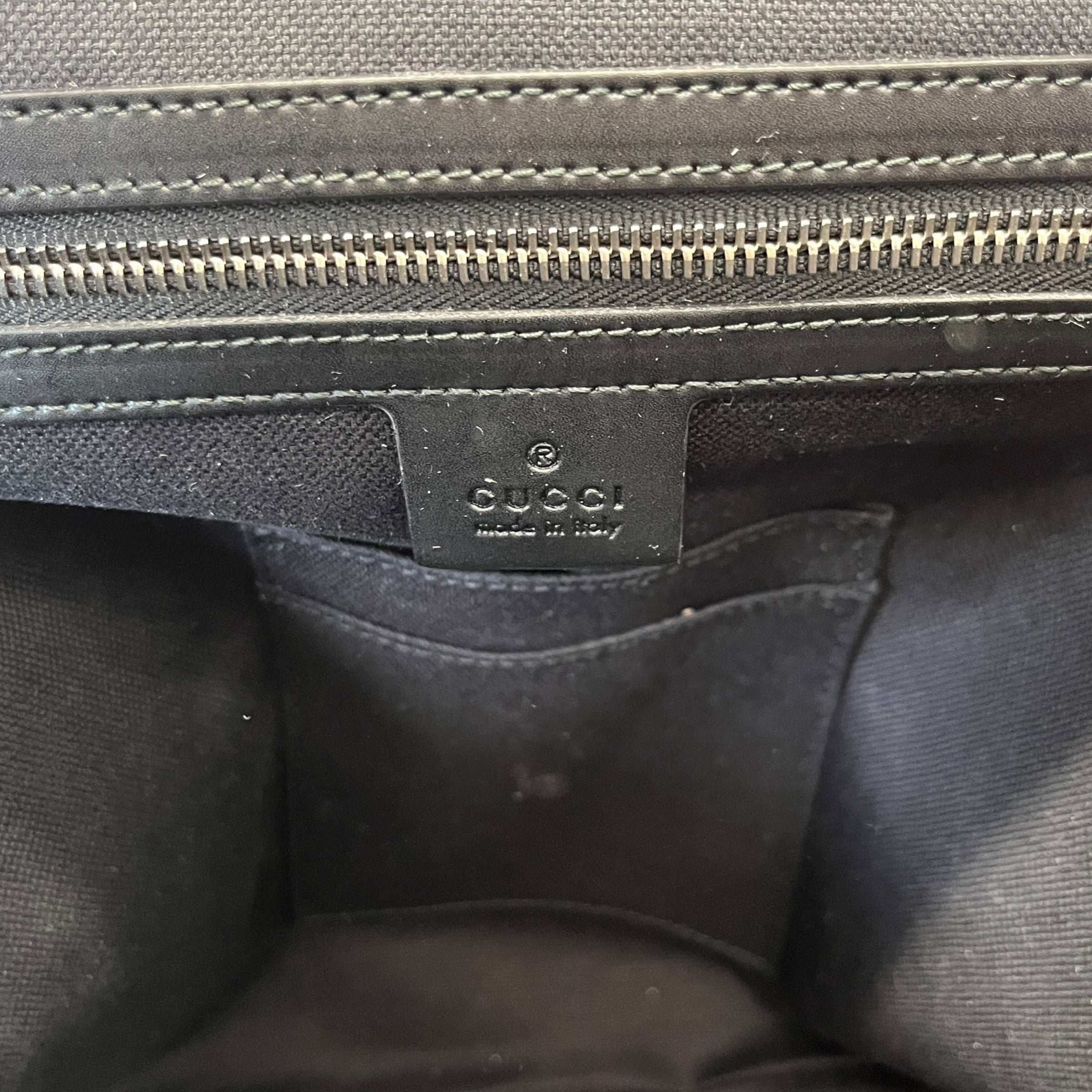 Men's Gg Supreme Web Backpack Charcoal