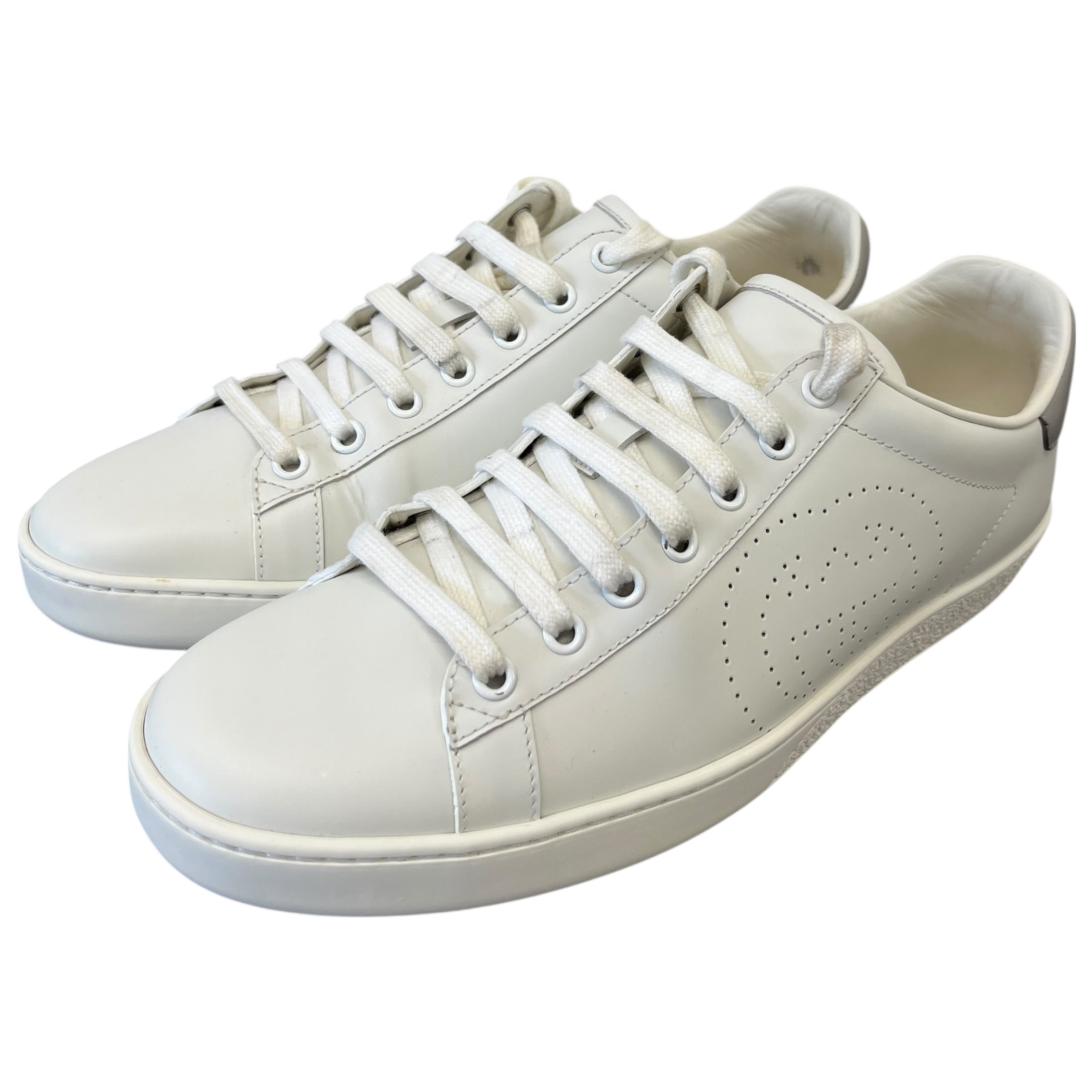Men's Interlocking G Ace Low Trainers White Size EU 40 / UK 6