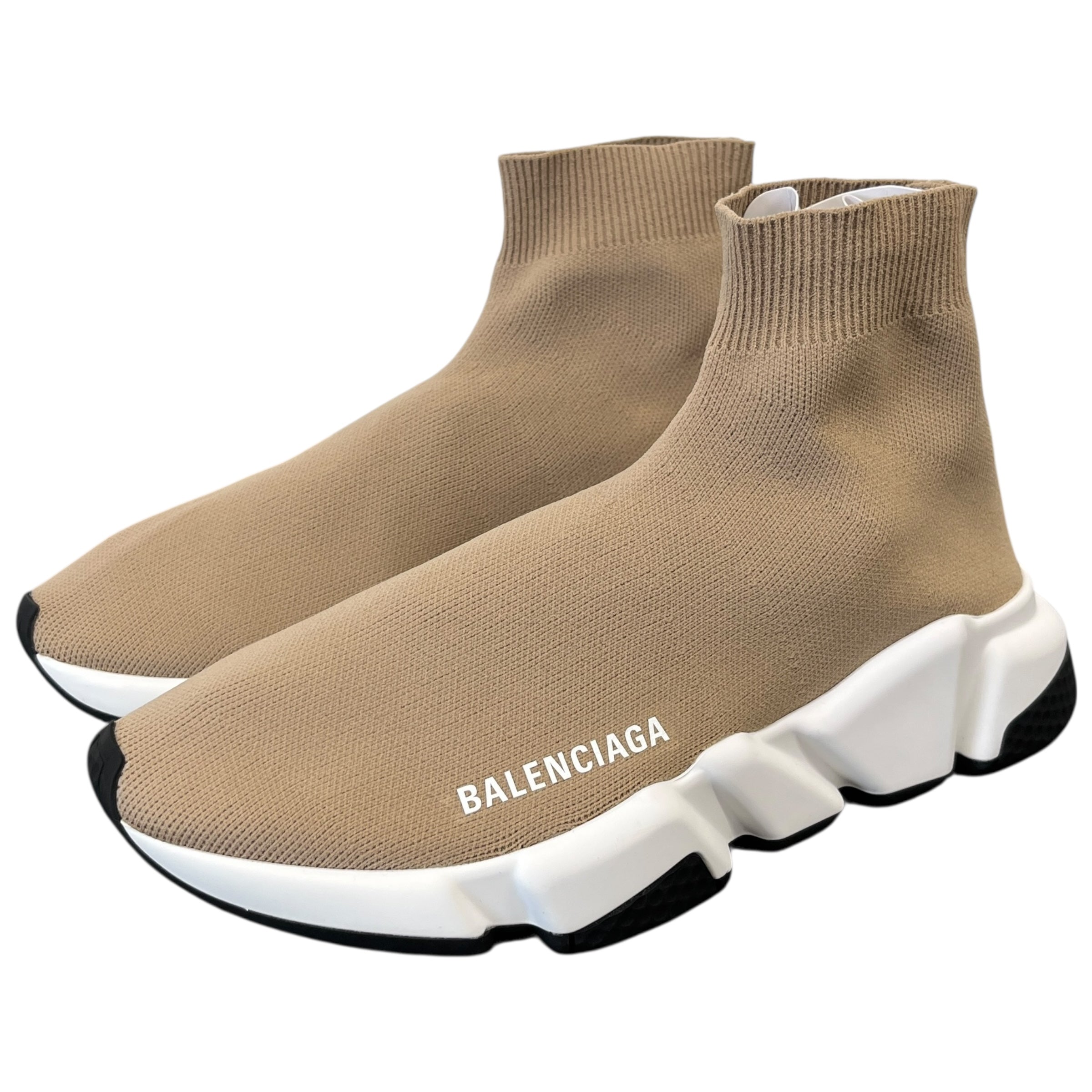 Women's Speed Sock High Trainers Beige Size EU 37 / UK 4