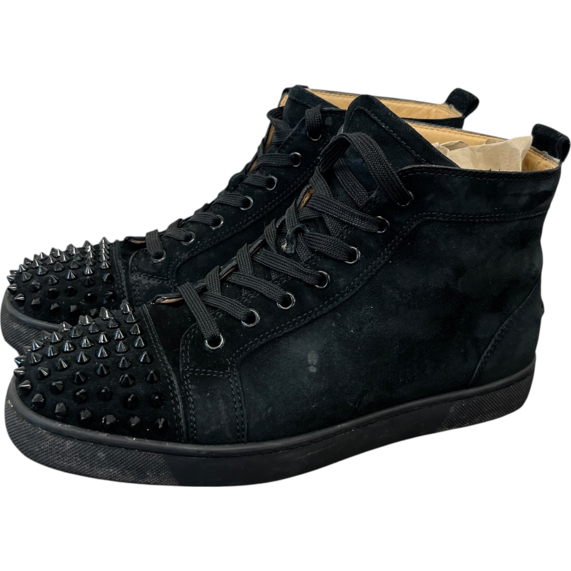 Men's Lou Spikes Flat High Trainers Black Size EU 41 / UK 7