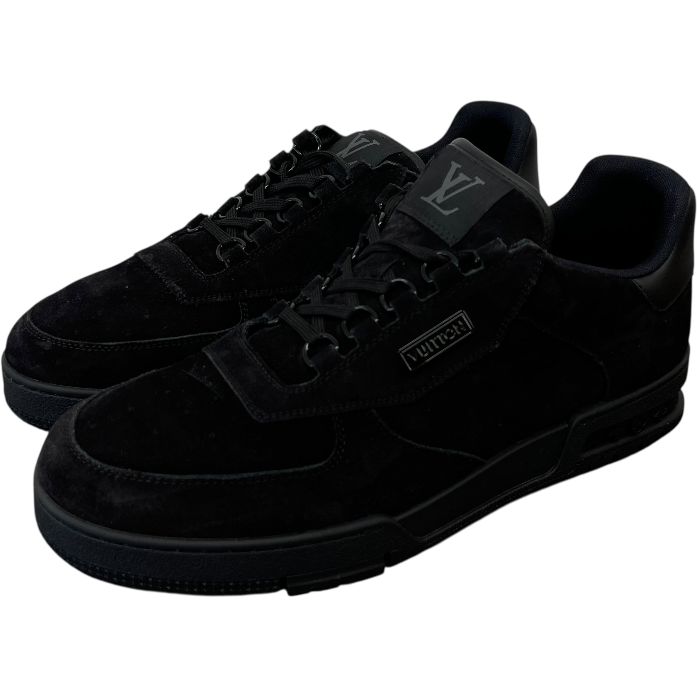 Men's Lv Suede Low Trainers Black Size EU 43 / UK 9