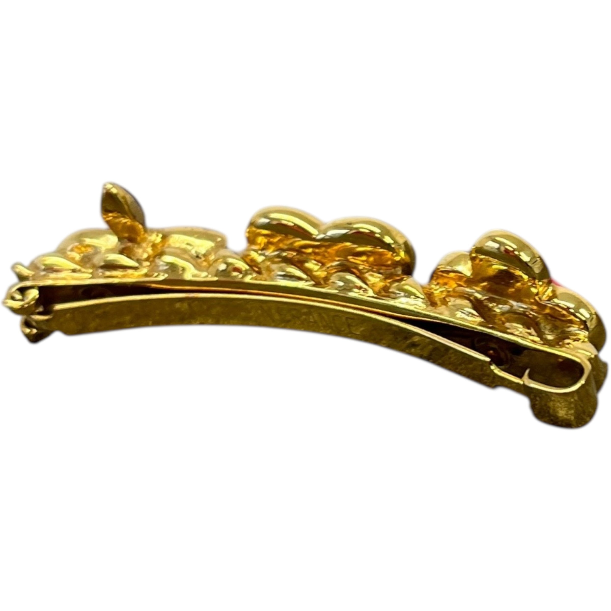 Women's Sweet Monogram Hair Clip Head Band Gold