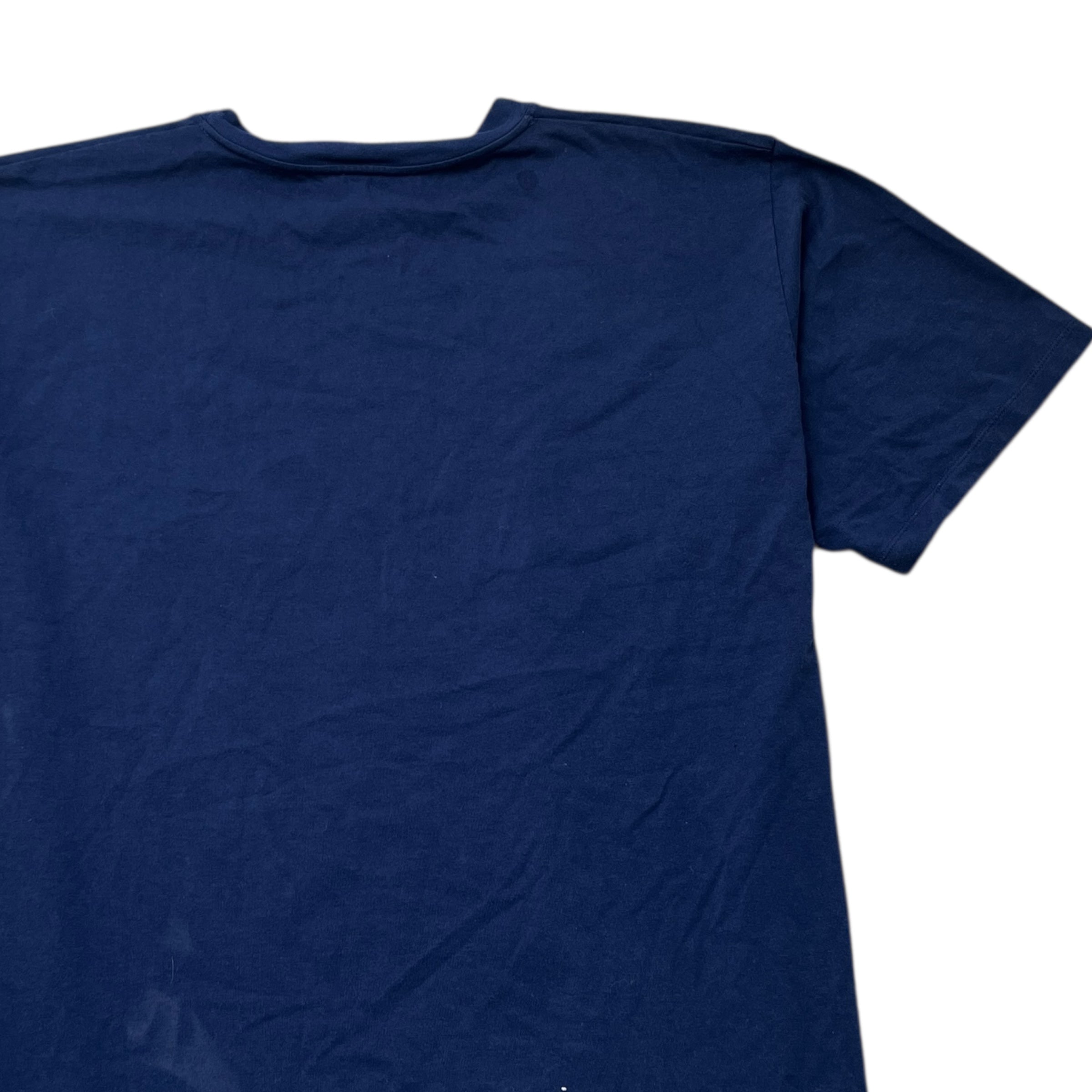 Men's Logo Print T-Shirt Blue Size XXXL