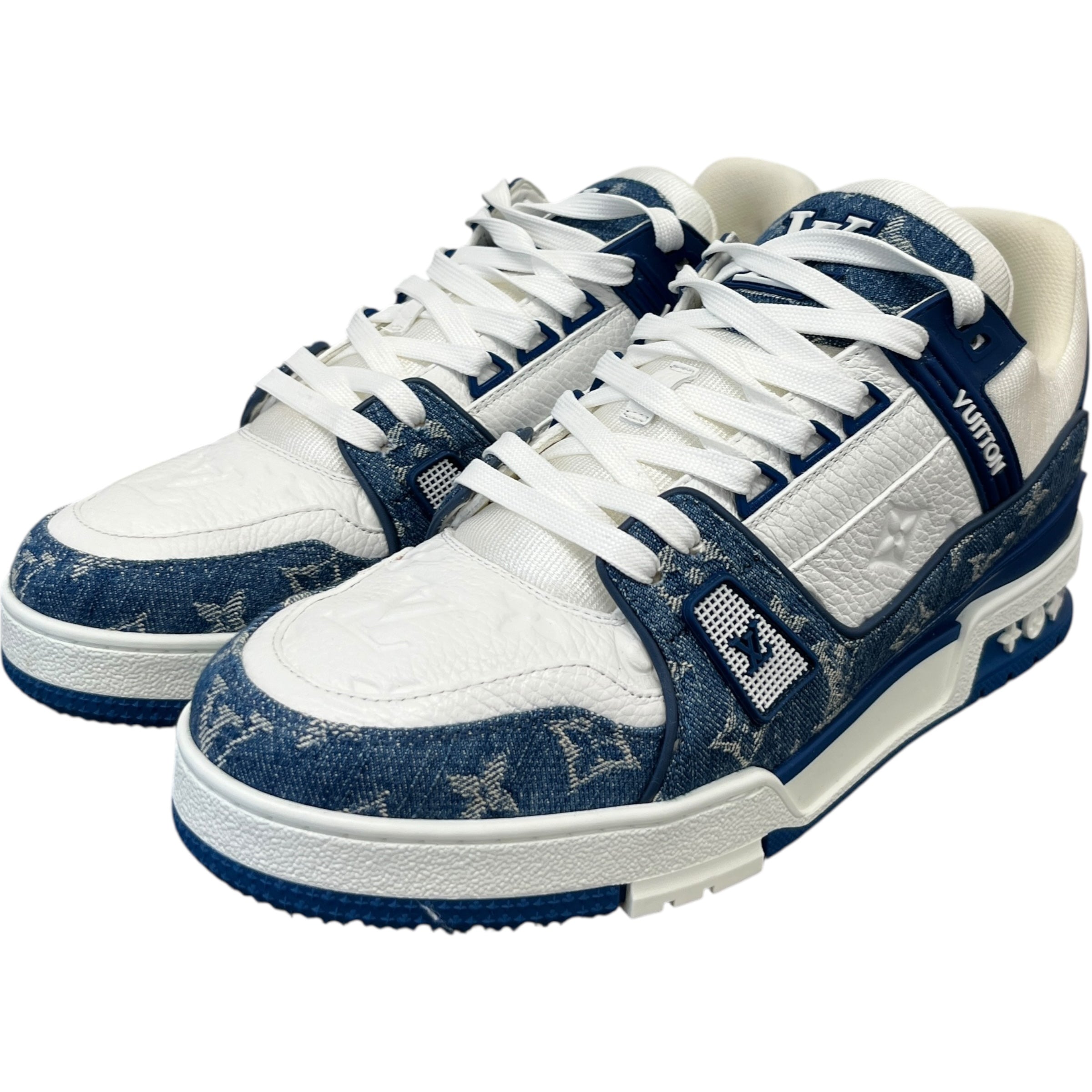 Men's Lv Denim Low Trainers Blue Size EU 42 / UK 8