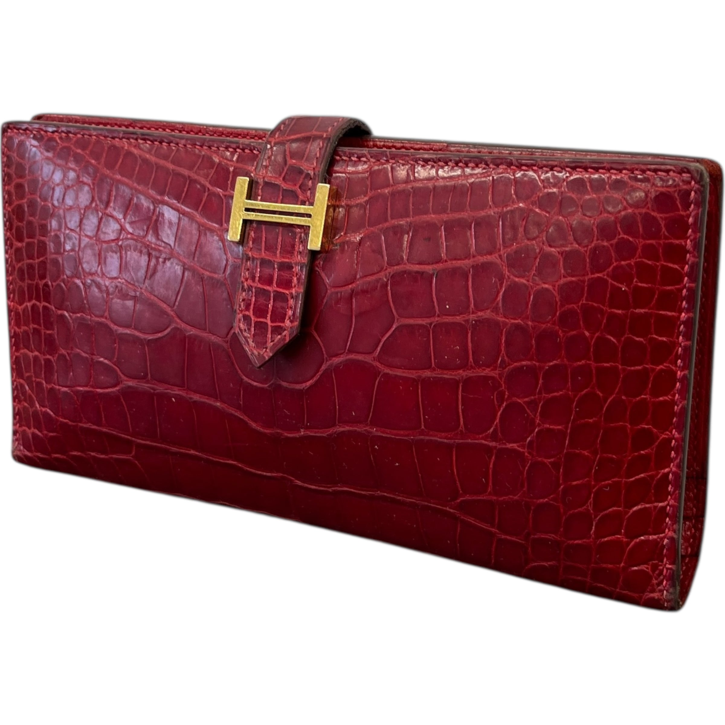 Women's Alligator Bearn Soufflet Purse Red