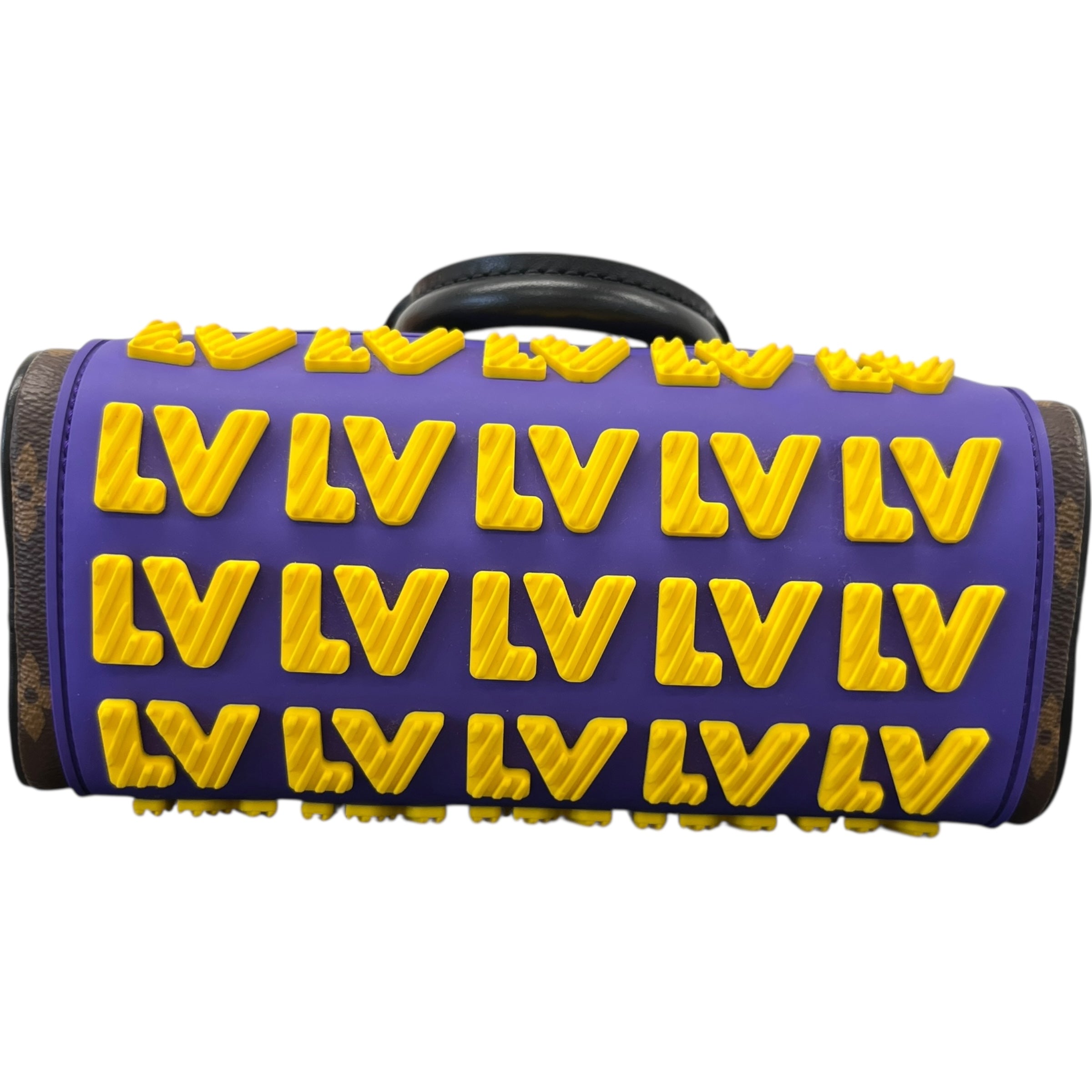 Women's Monogram Lv Rubber Xs Keepall Handbag Black