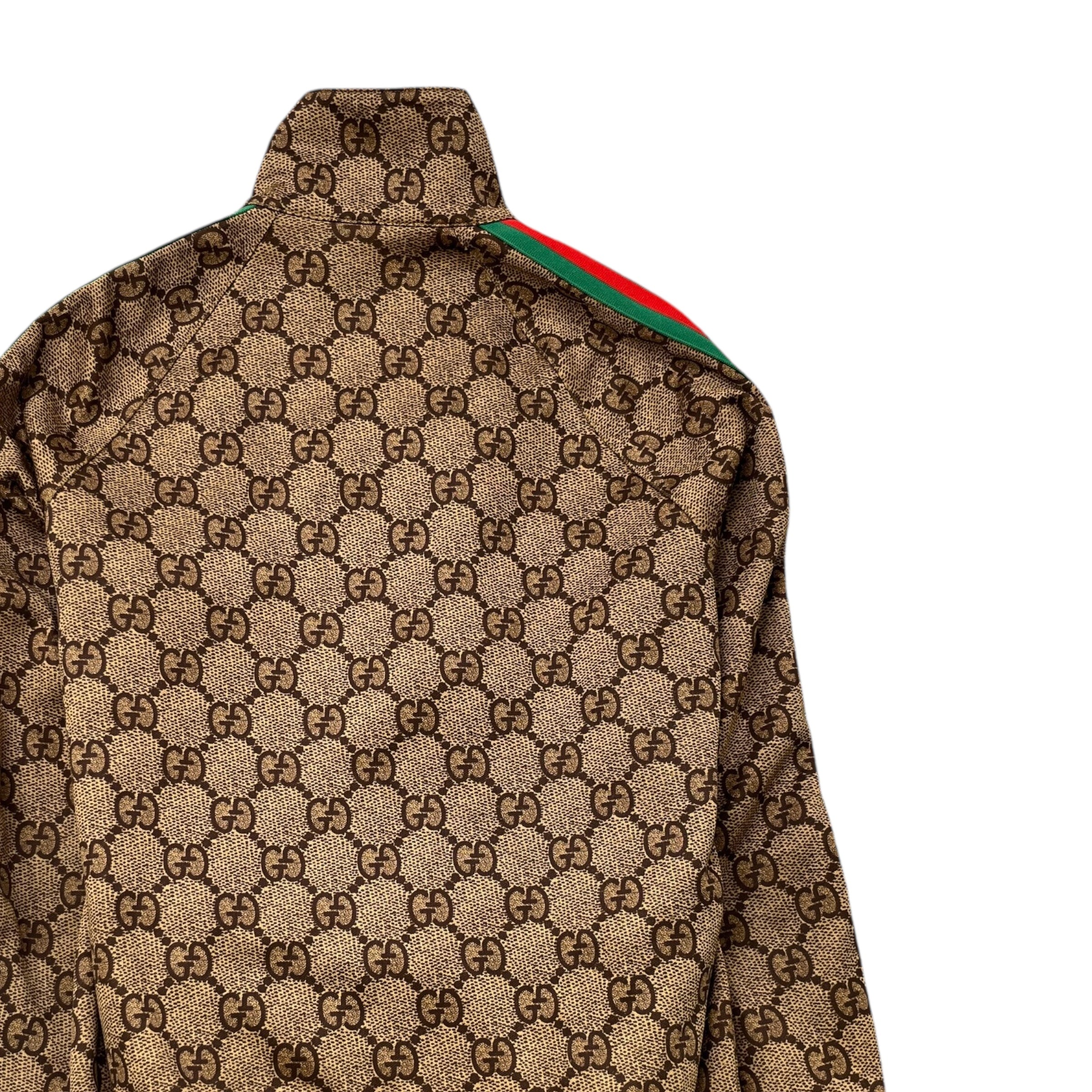 Men's Gg Supreme Web Track Jacket Brown Size S