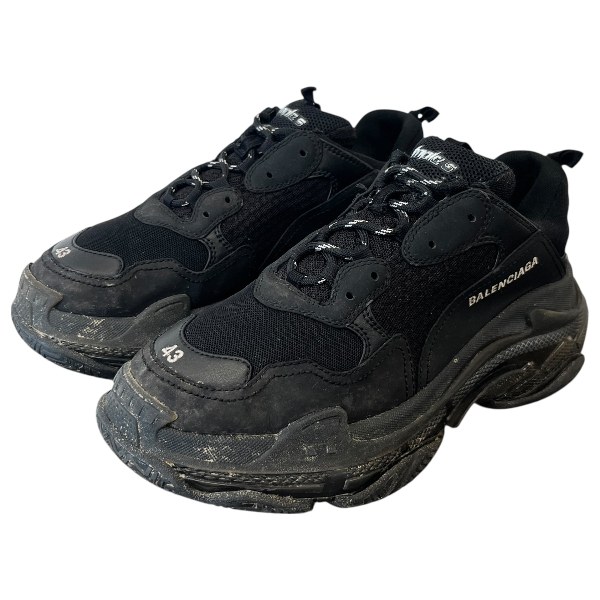 Men's Triple S Low Trainers Black Size EU 43 / UK 9