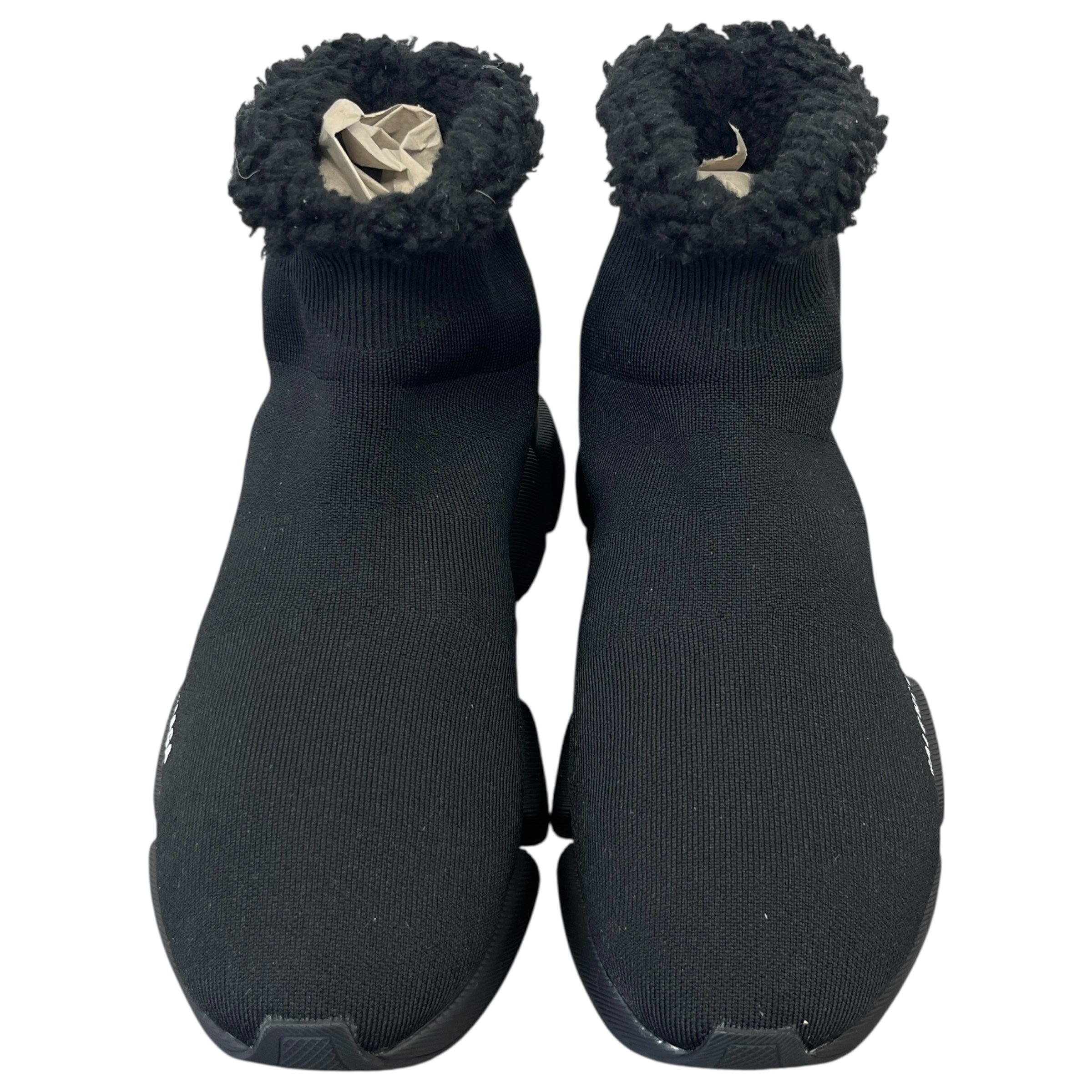 Men's Speed 2.0 Faux Fur High Trainers Black Size EU 42 / UK 8