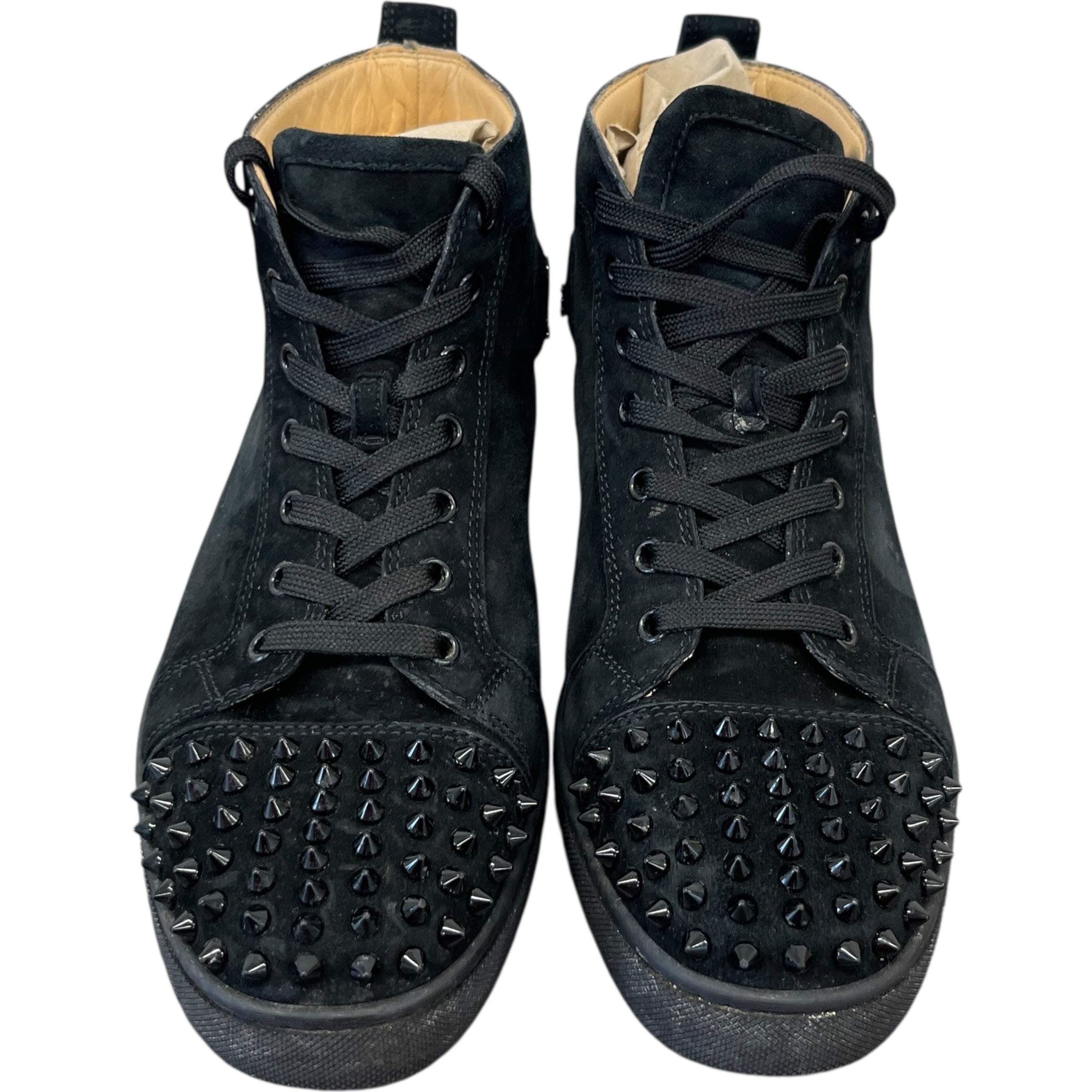 Men's Lou Spikes Flat High Trainers Black Size EU 41 / UK 7