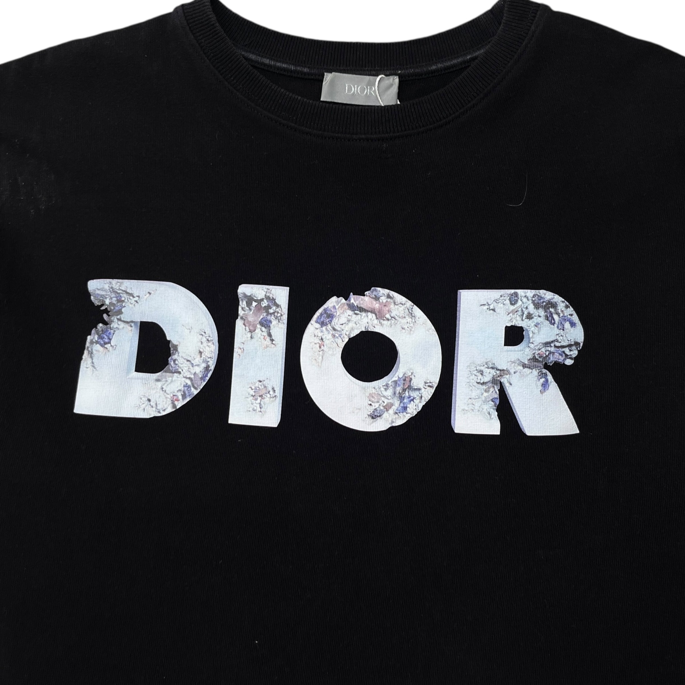 Men's Logo Print T-Shirt Black Size XXS