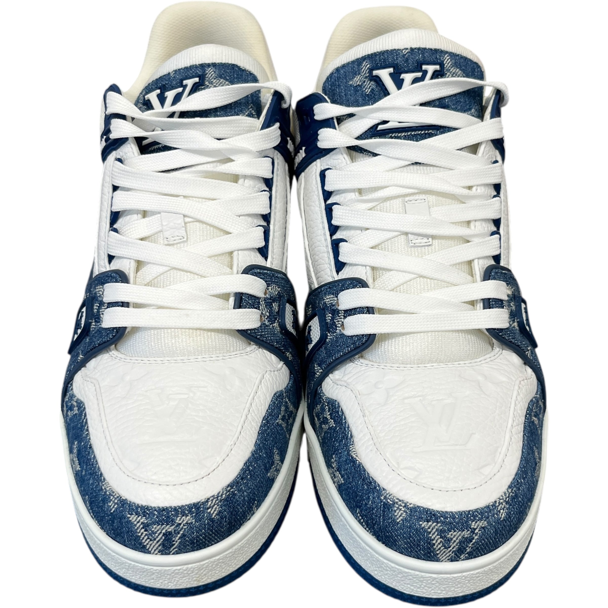 Men's Lv Denim Low Trainers Blue Size EU 42 / UK 8