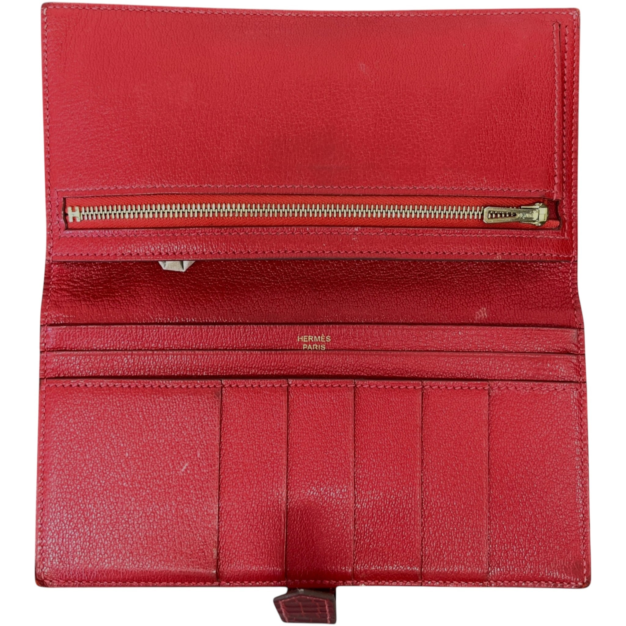 Women's Alligator Bearn Soufflet Purse Red