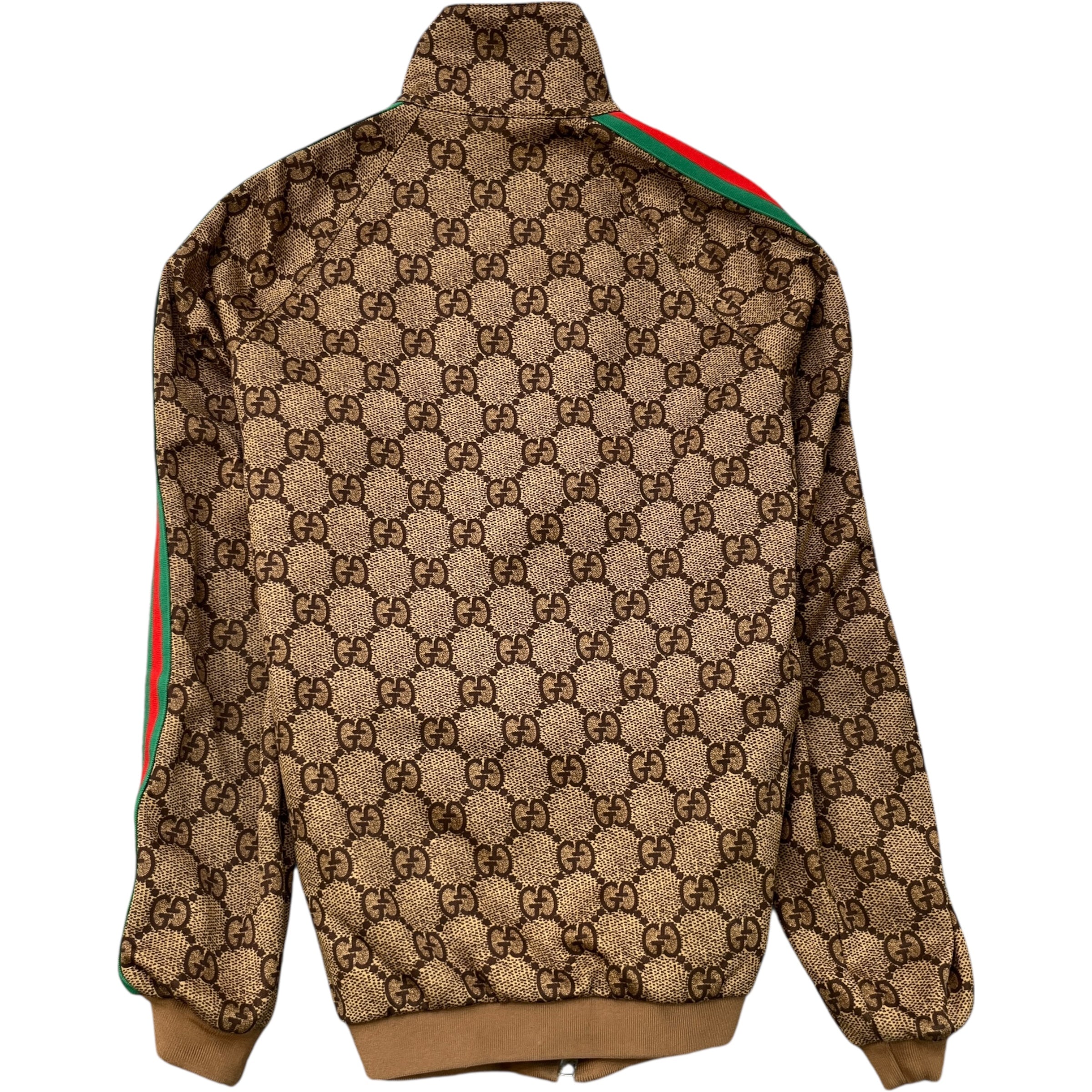 Men's Gg Supreme Web Track Jacket Brown Size S