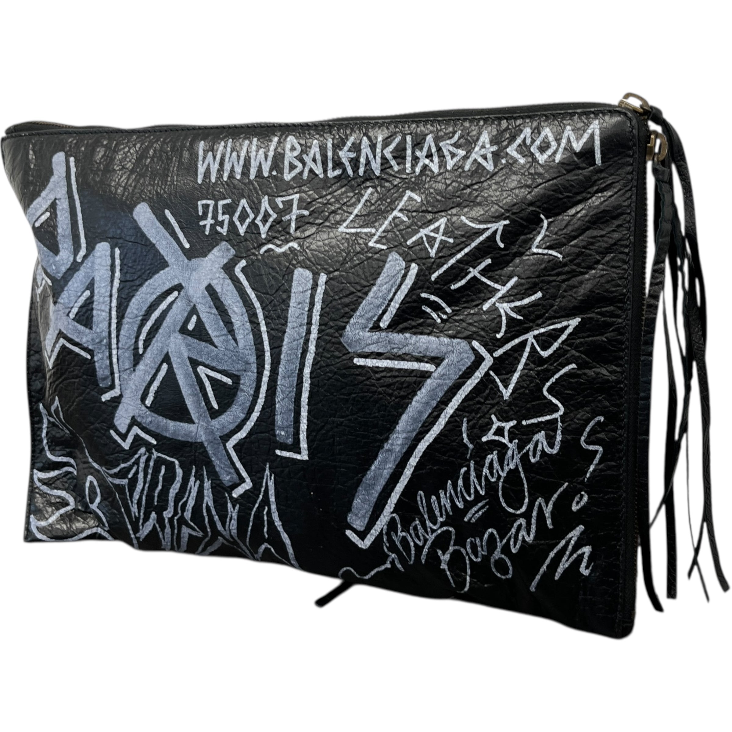 Women's Graffiti Clutch Bag Black