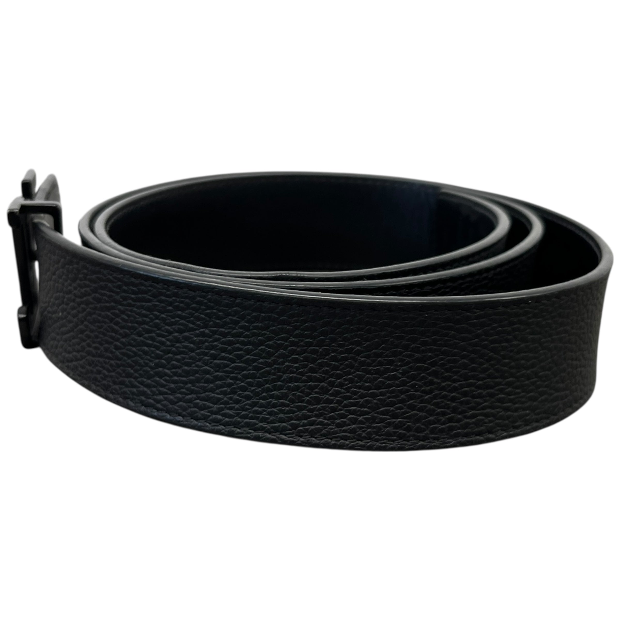 Men's Lv Reversible Belt Black Size Waist 38"