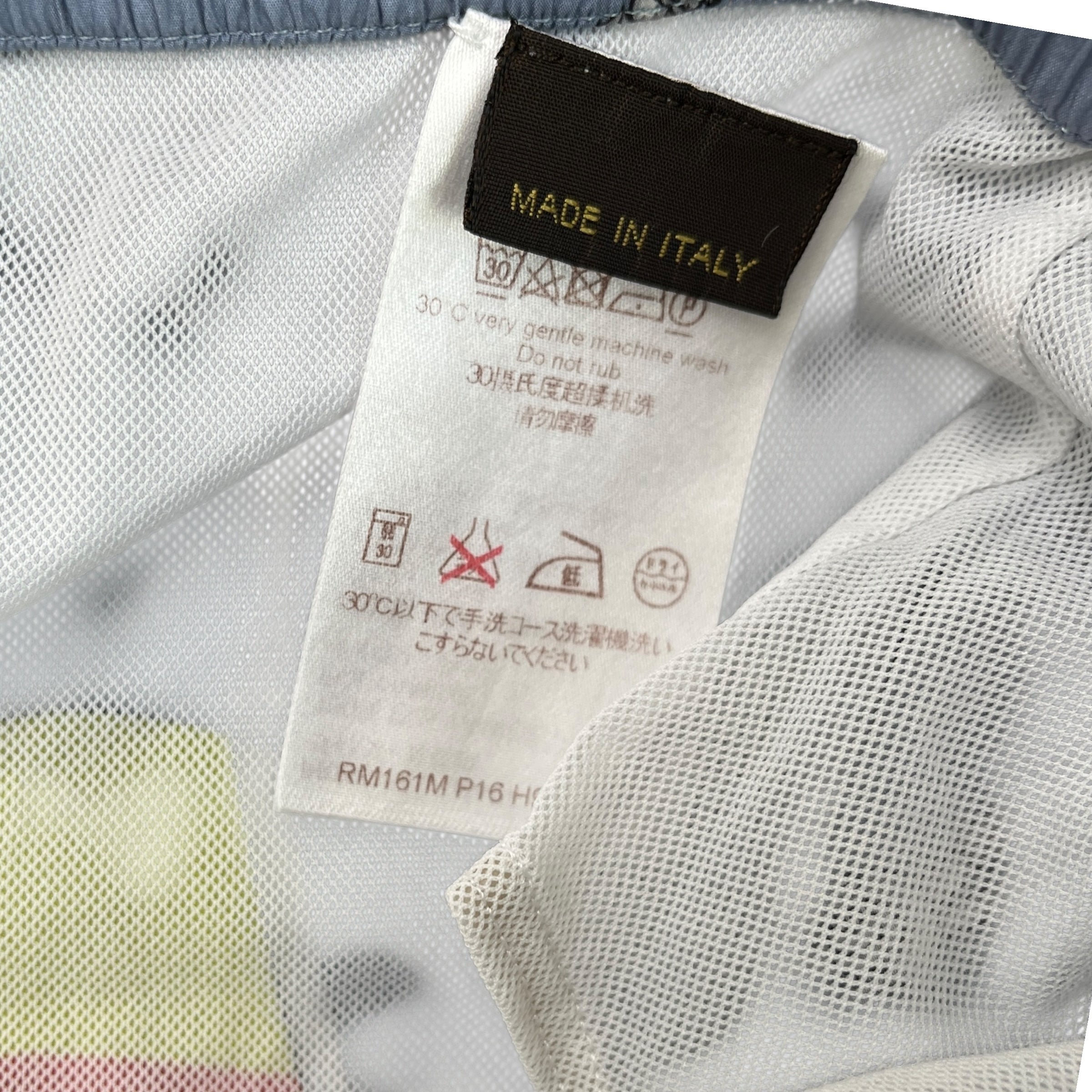 Men's Flag Damier Swim Shorts Grey Size S