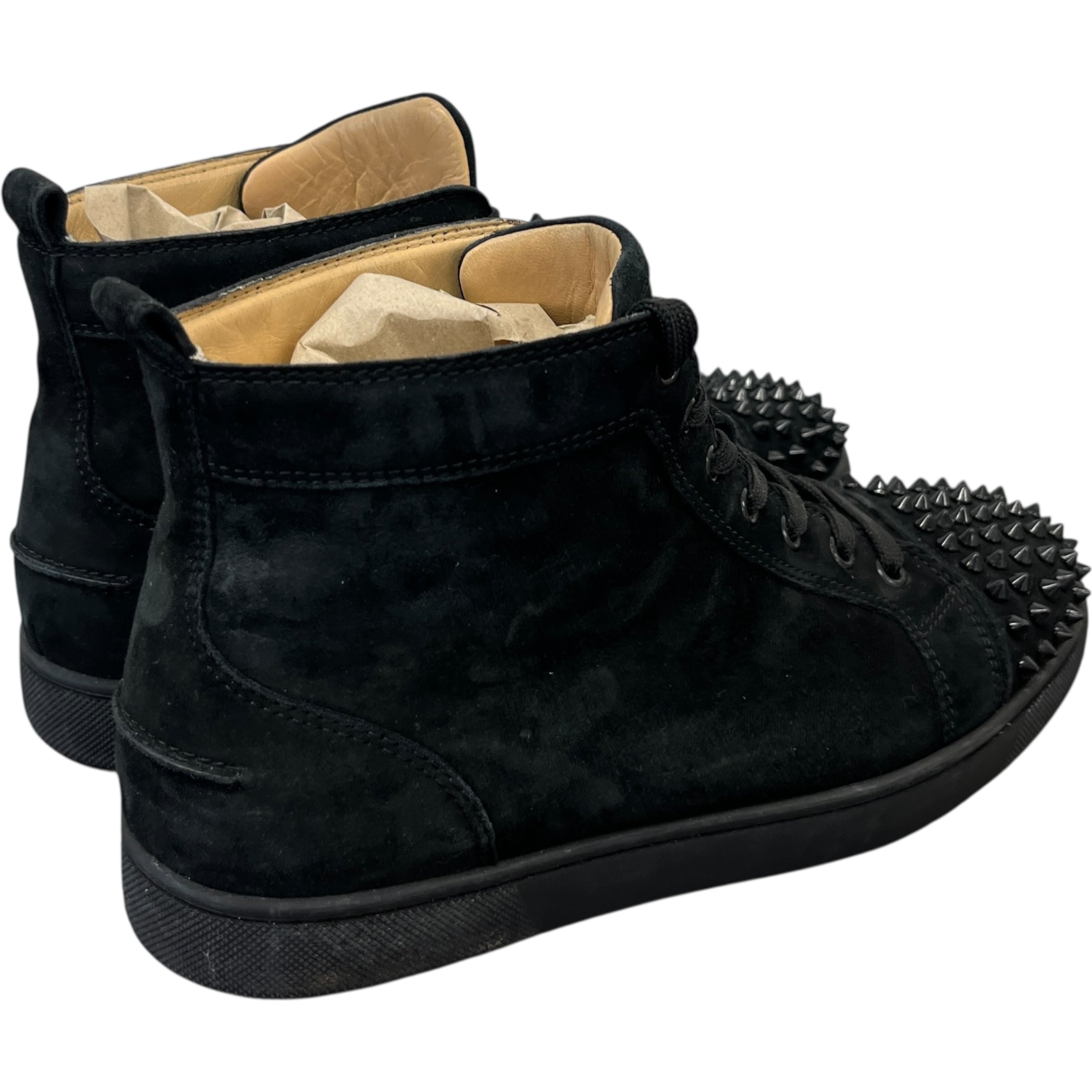 Men's Lou Spikes Flat High Trainers Black Size EU 41 / UK 7