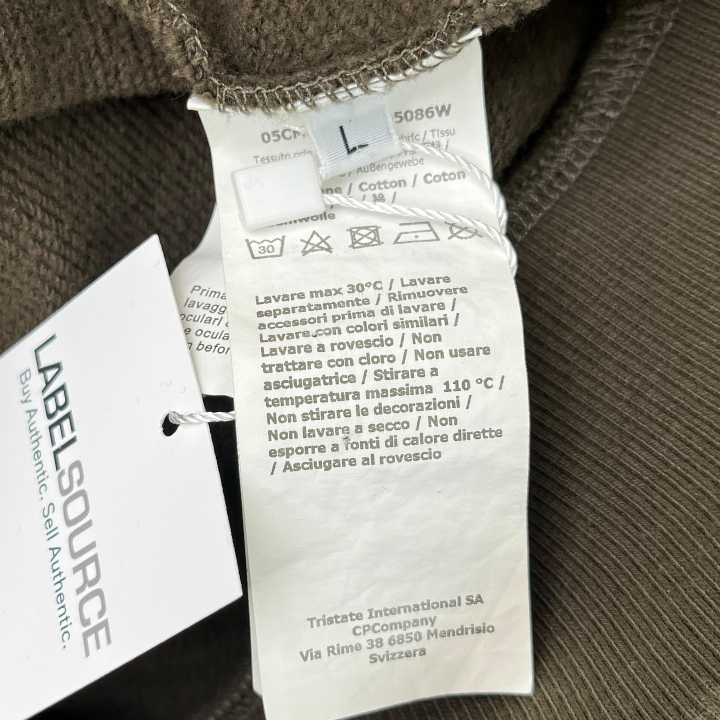 Men's Raised Fleece Track Jacket Khaki Size L