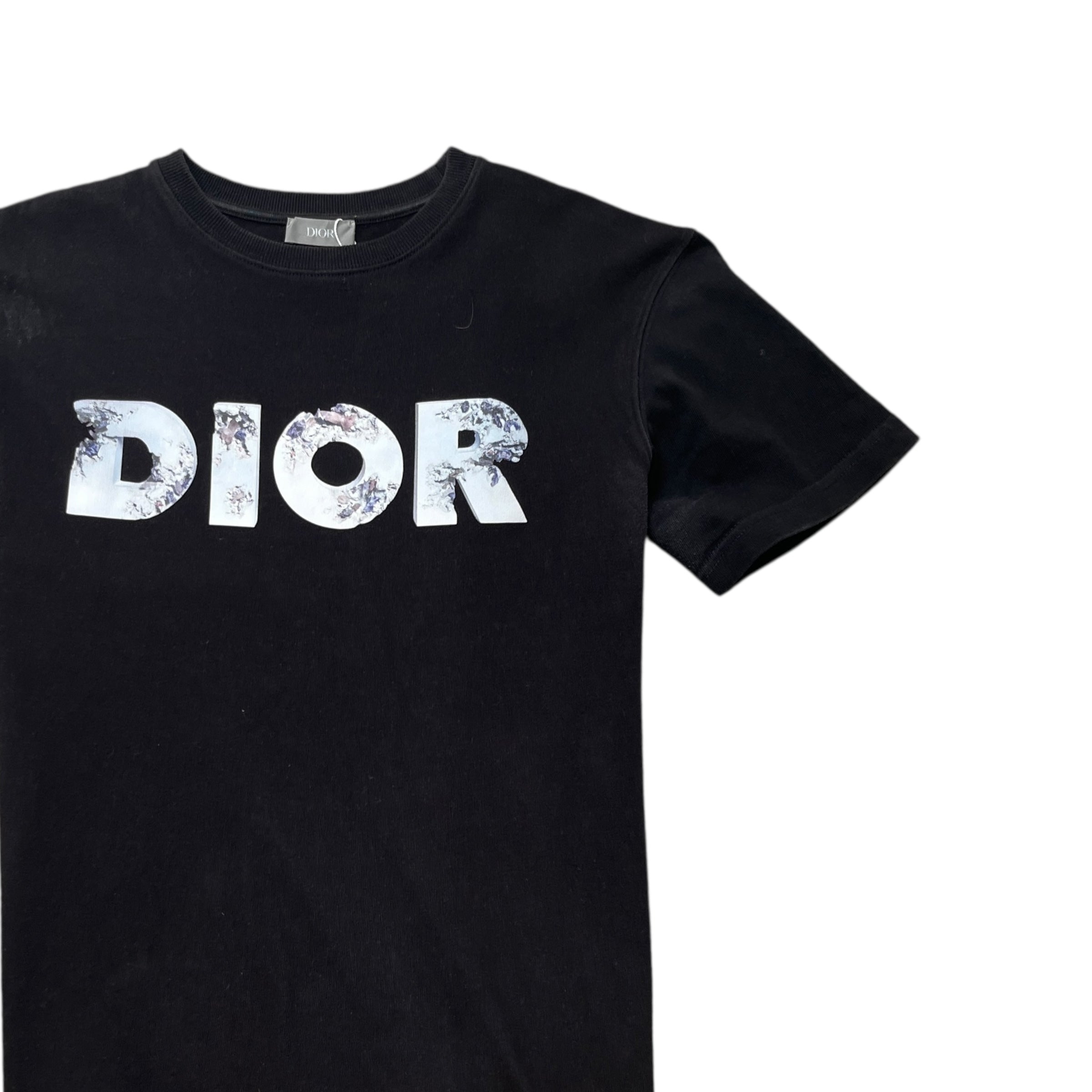 Men's Logo Print T-Shirt Black Size XXS