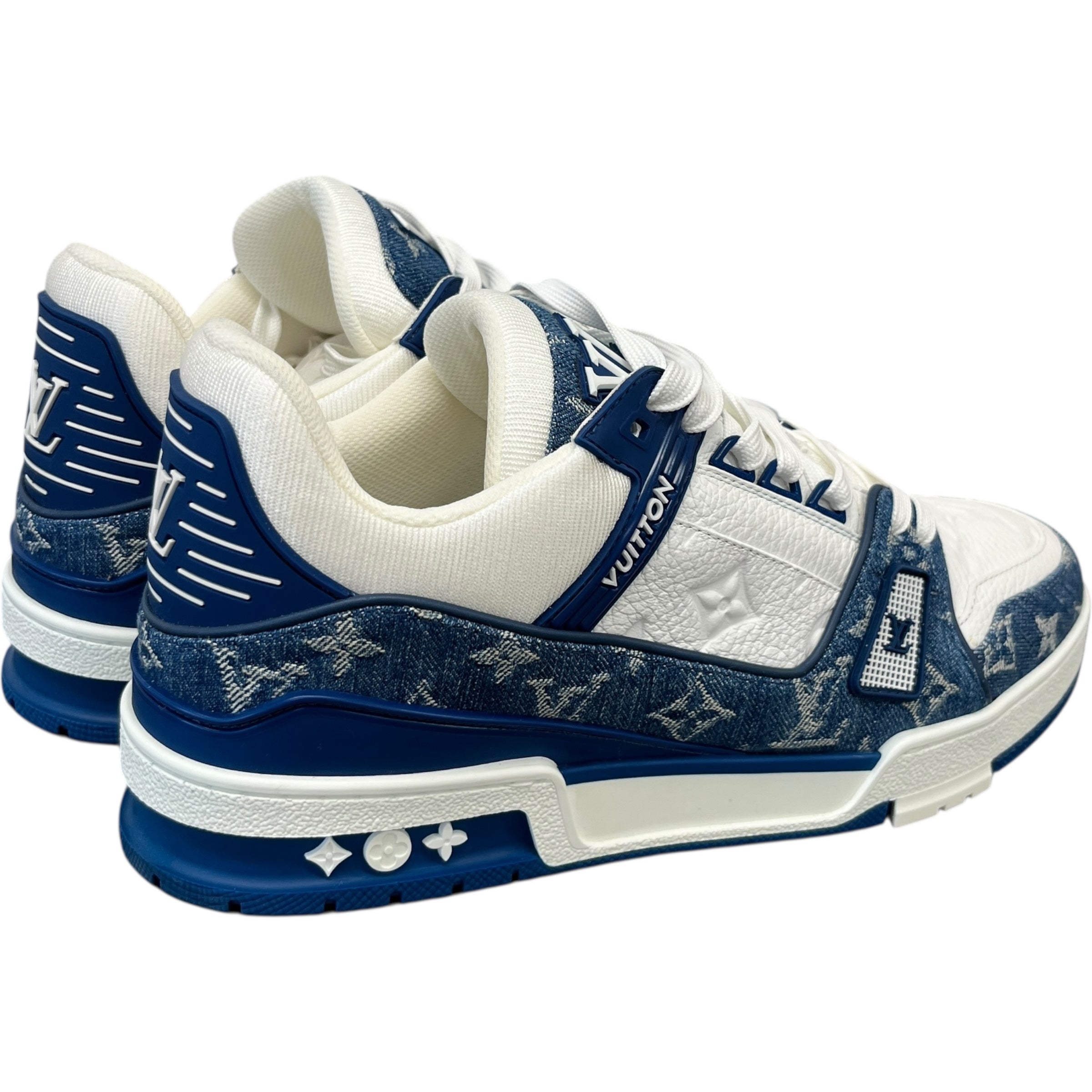 Men's Lv Denim Low Trainers Blue Size EU 42 / UK 8