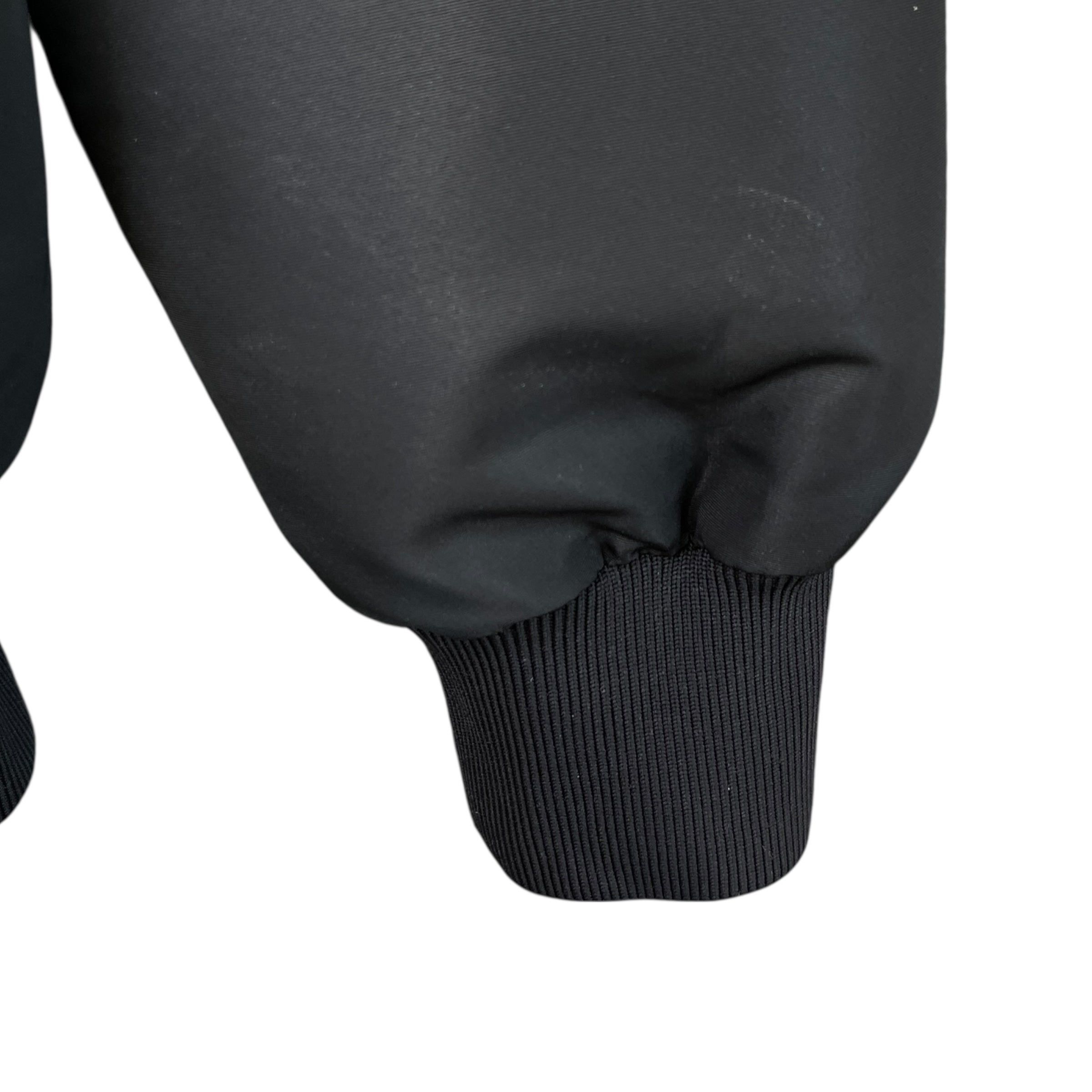 Men's Graffiti Logo Print Bomber Down Jacket Black Size IT 52 / XL