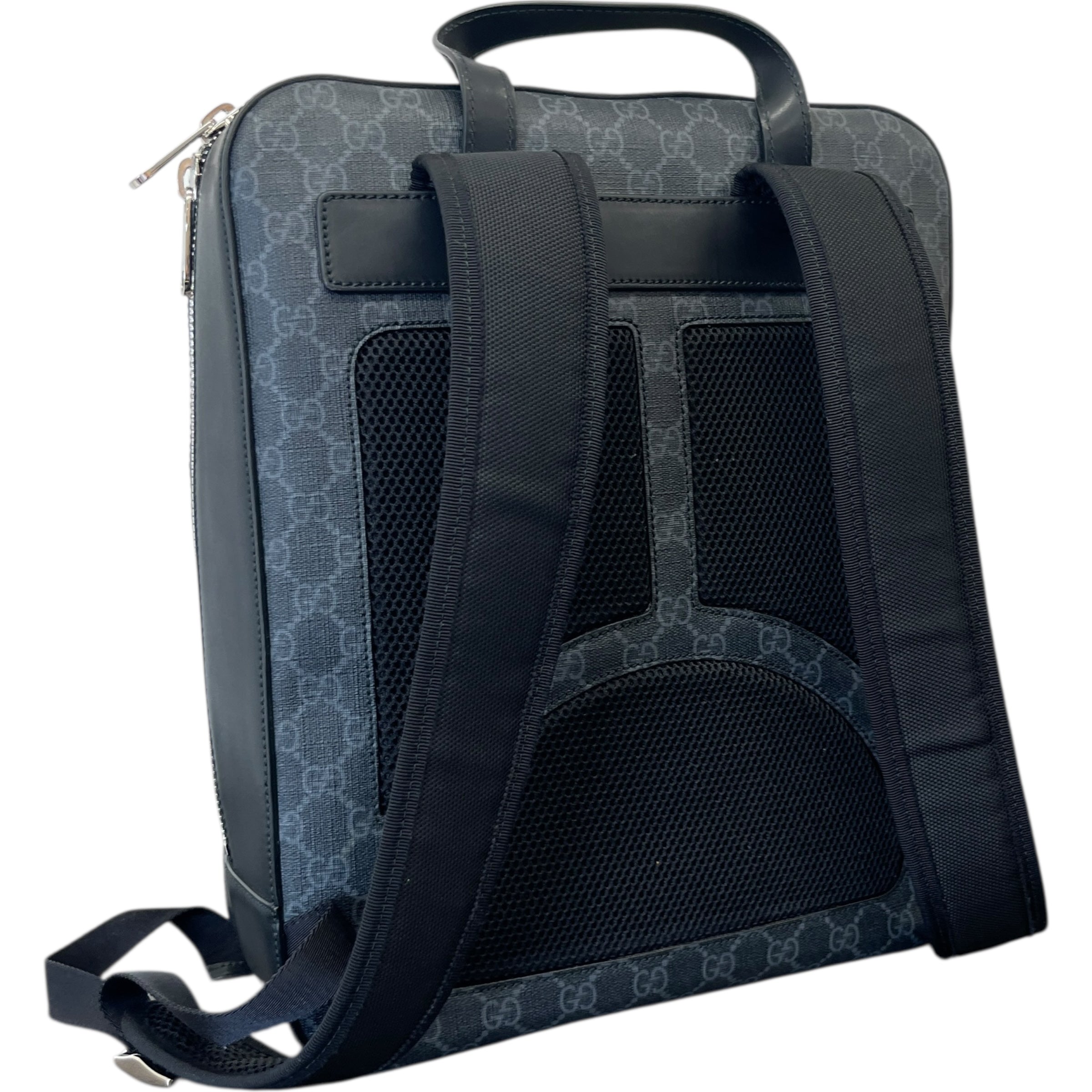 Men's Gg Supreme Web Backpack Charcoal