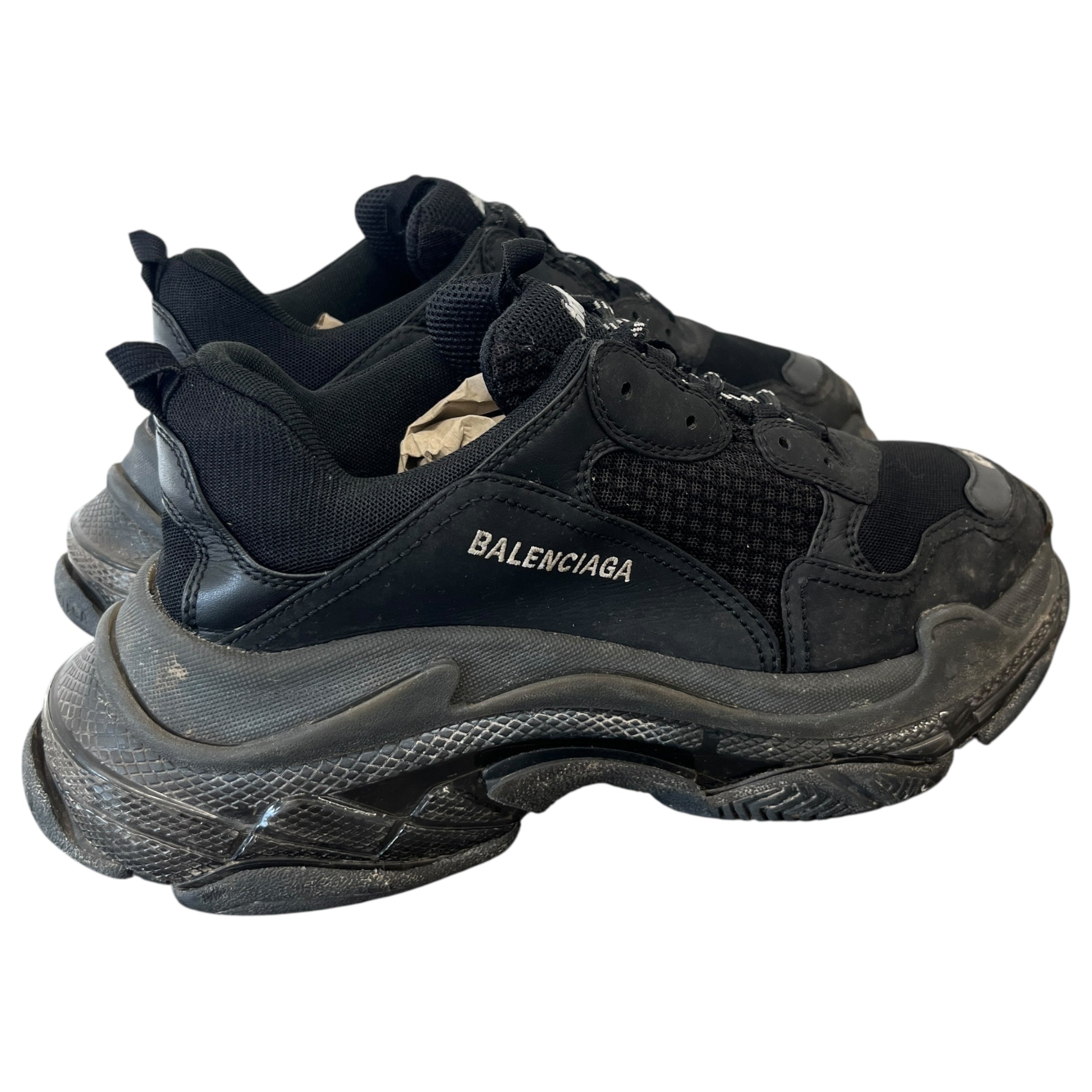 Men's Triple S Low Trainers Black Size EU 43 / UK 9