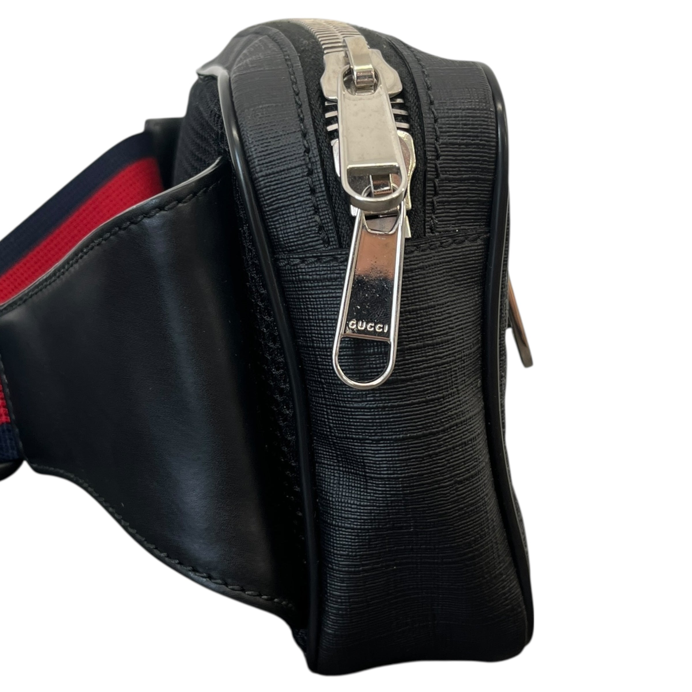 Men's Gg Supreme Web Belt Bag Black