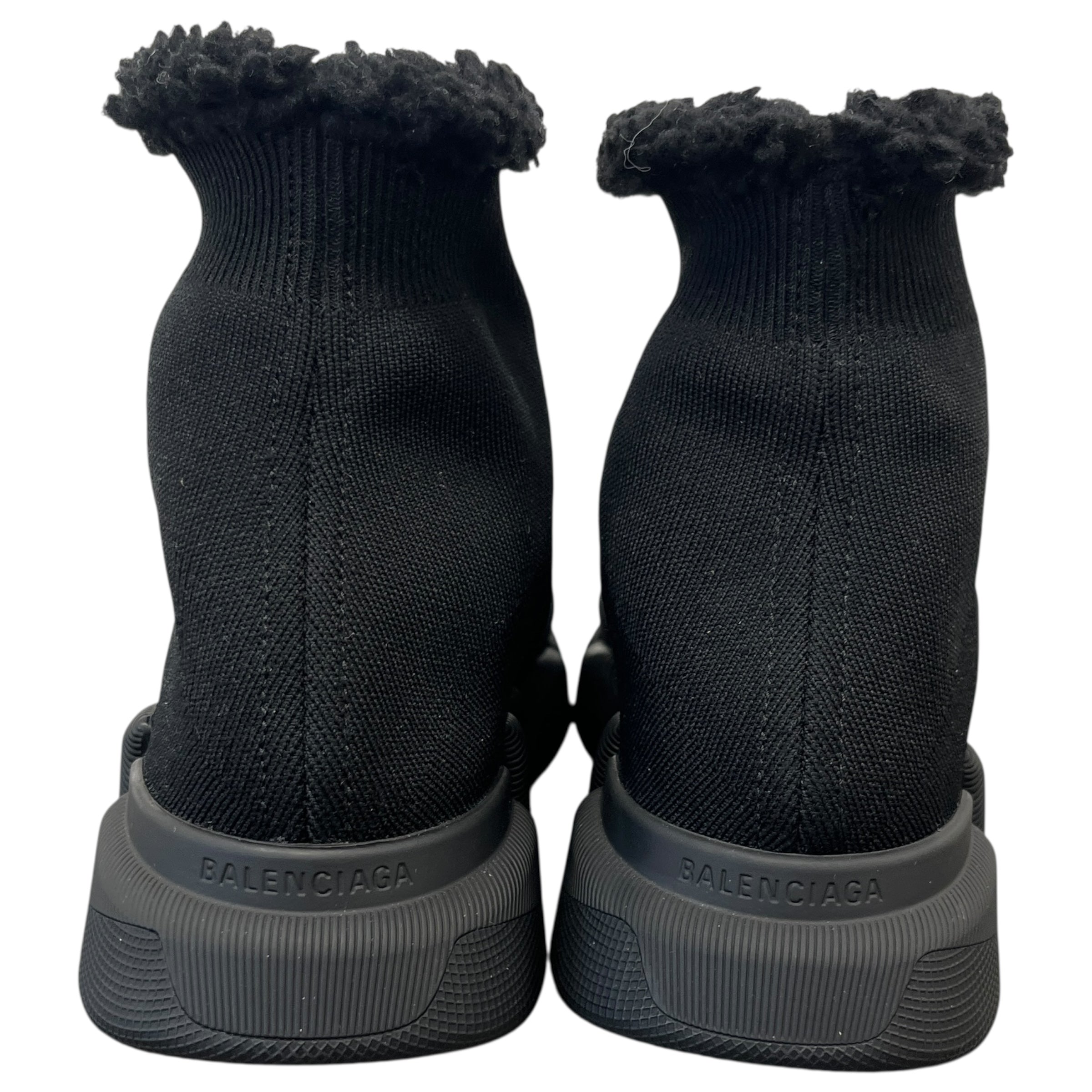 Men's Speed 2.0 Faux Fur High Trainers Black Size EU 42 / UK 8