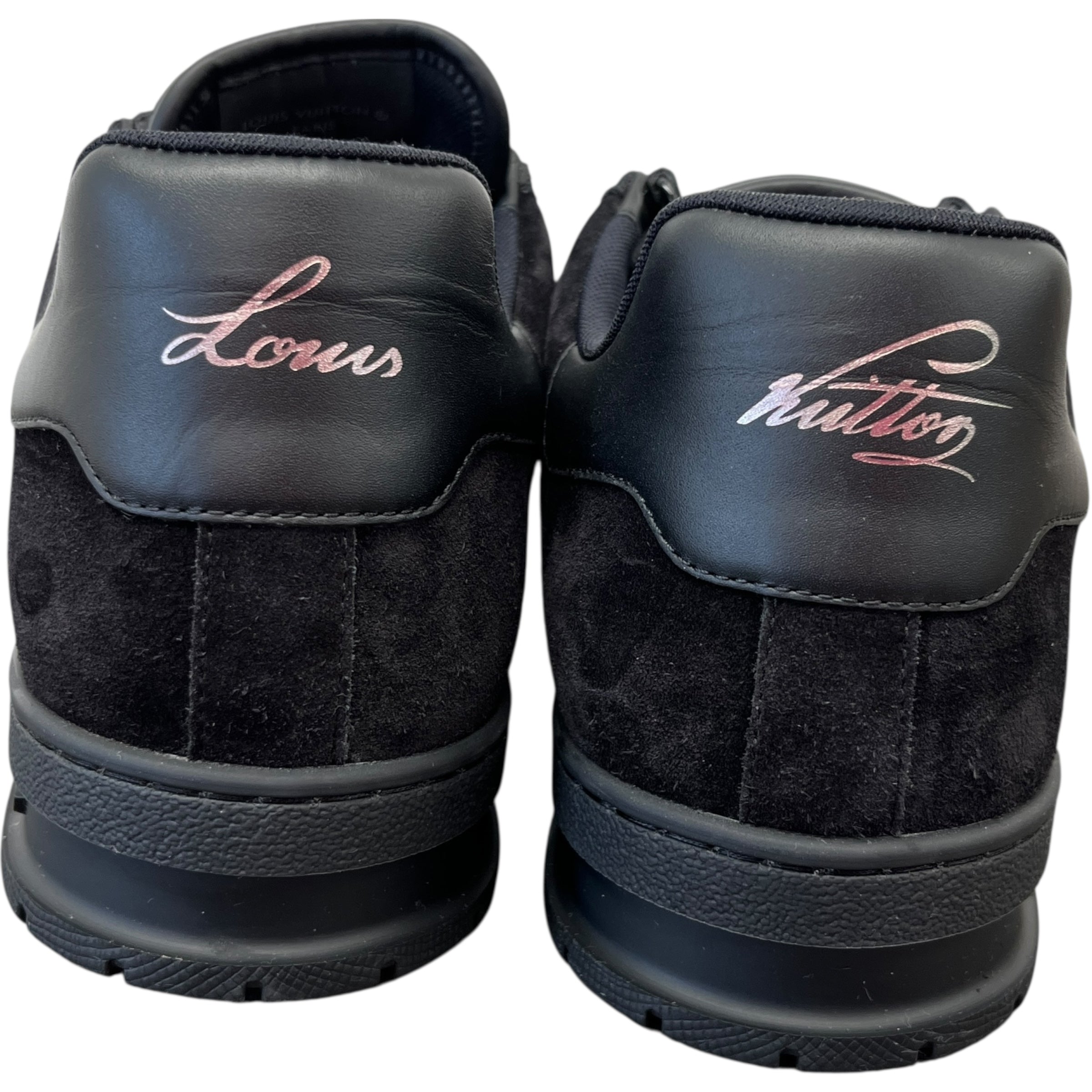 Men's Lv Suede Low Trainers Black Size EU 43 / UK 9