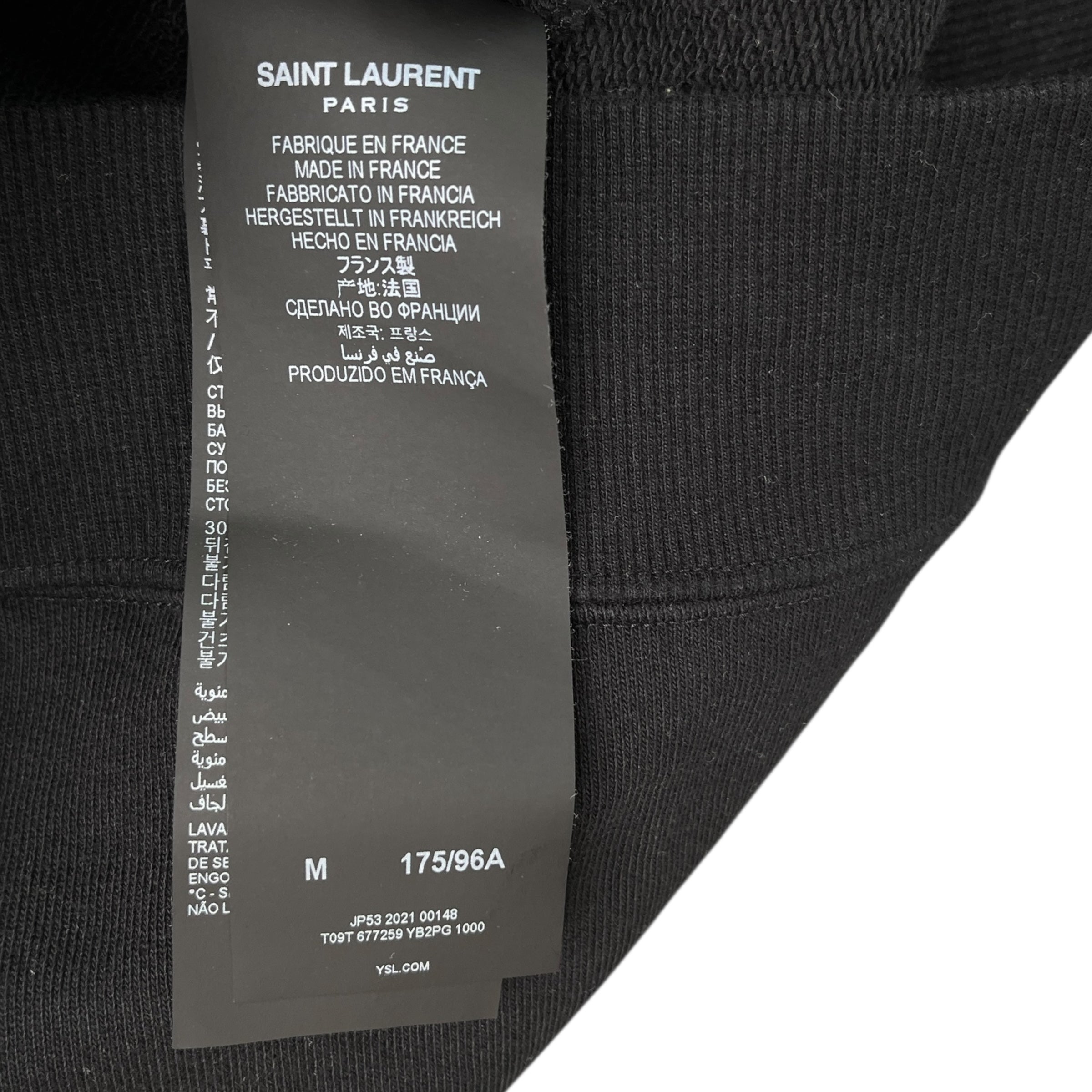 Men's Logo Print Hoodie Black Size M