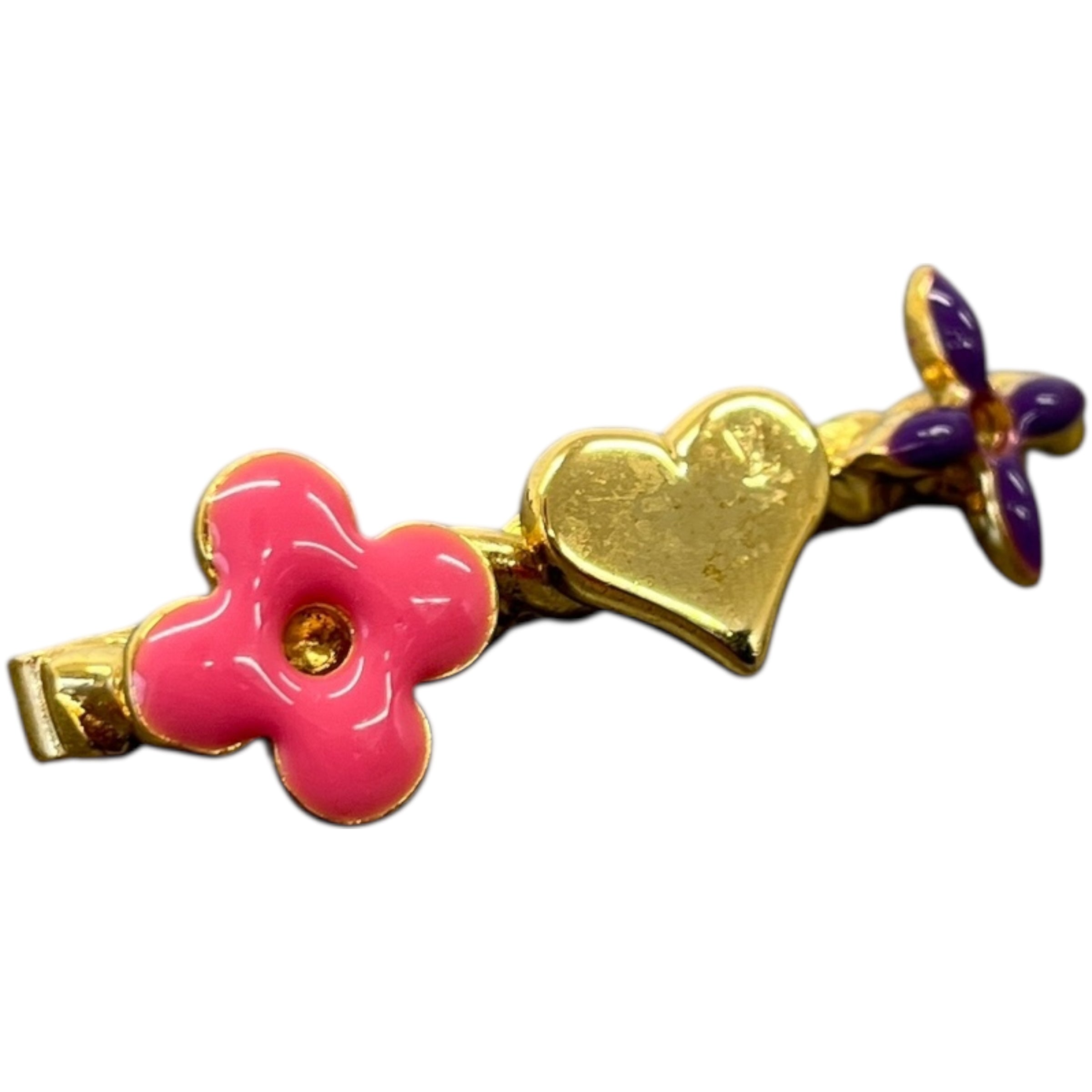 Women's Sweet Monogram Hair Clip Head Band Gold