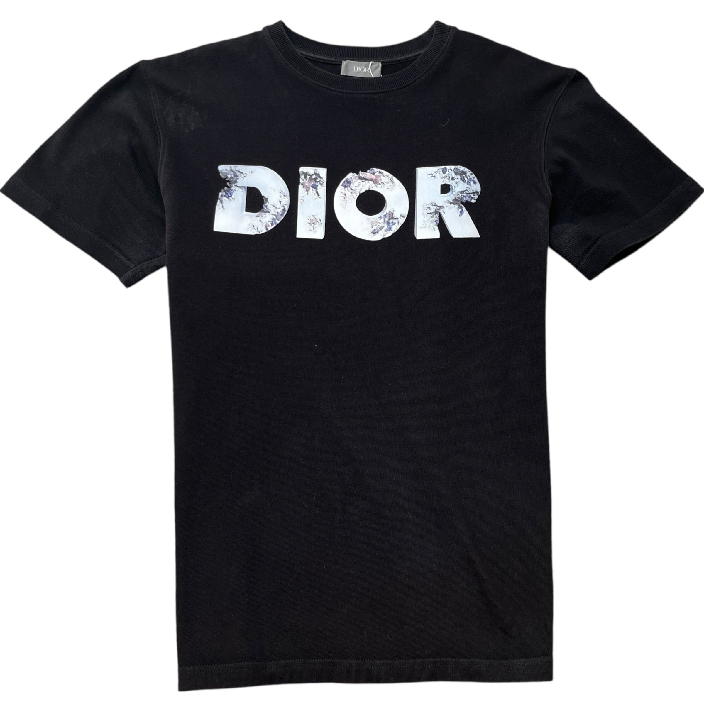 Men's Logo Print T-Shirt Black Size XXS