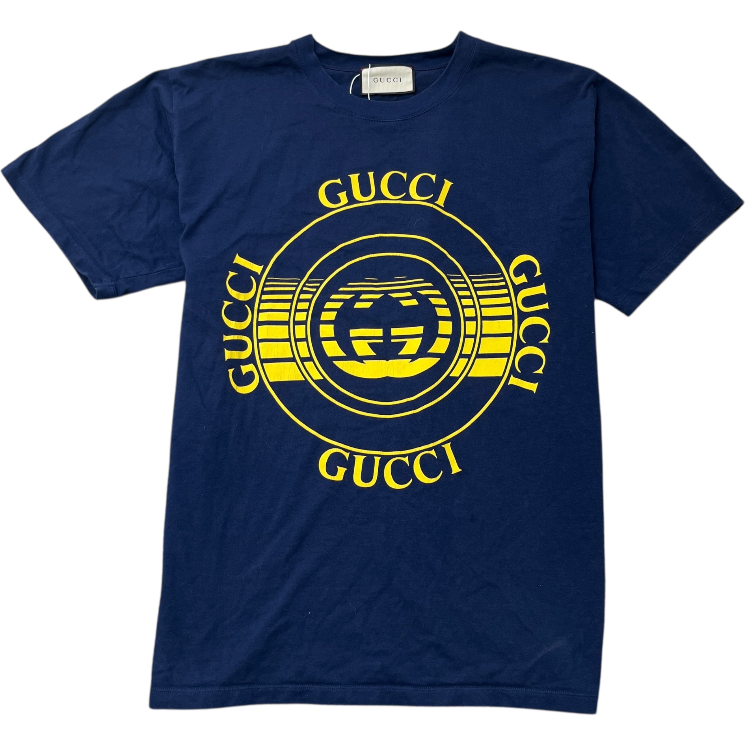 Men's Logo Print T-Shirt Blue Size XXXL