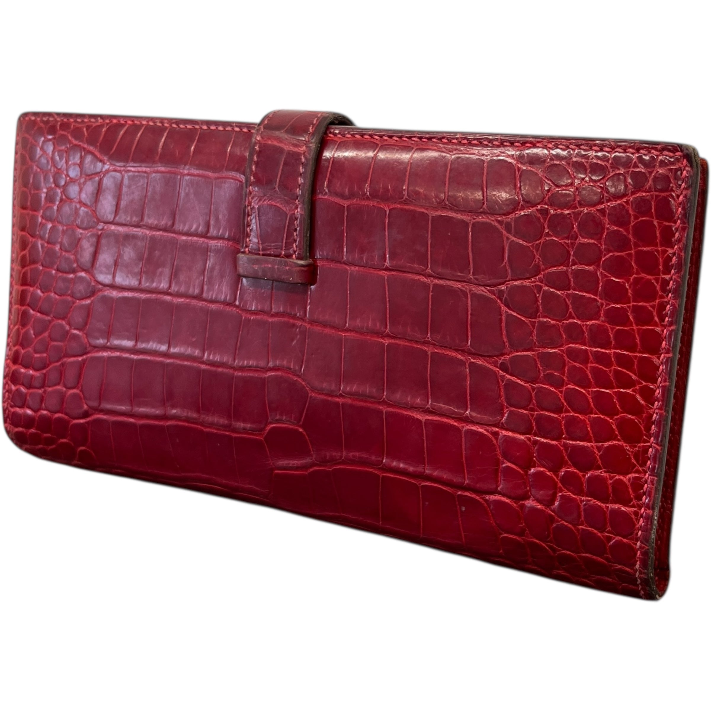 Women's Alligator Bearn Soufflet Purse Red