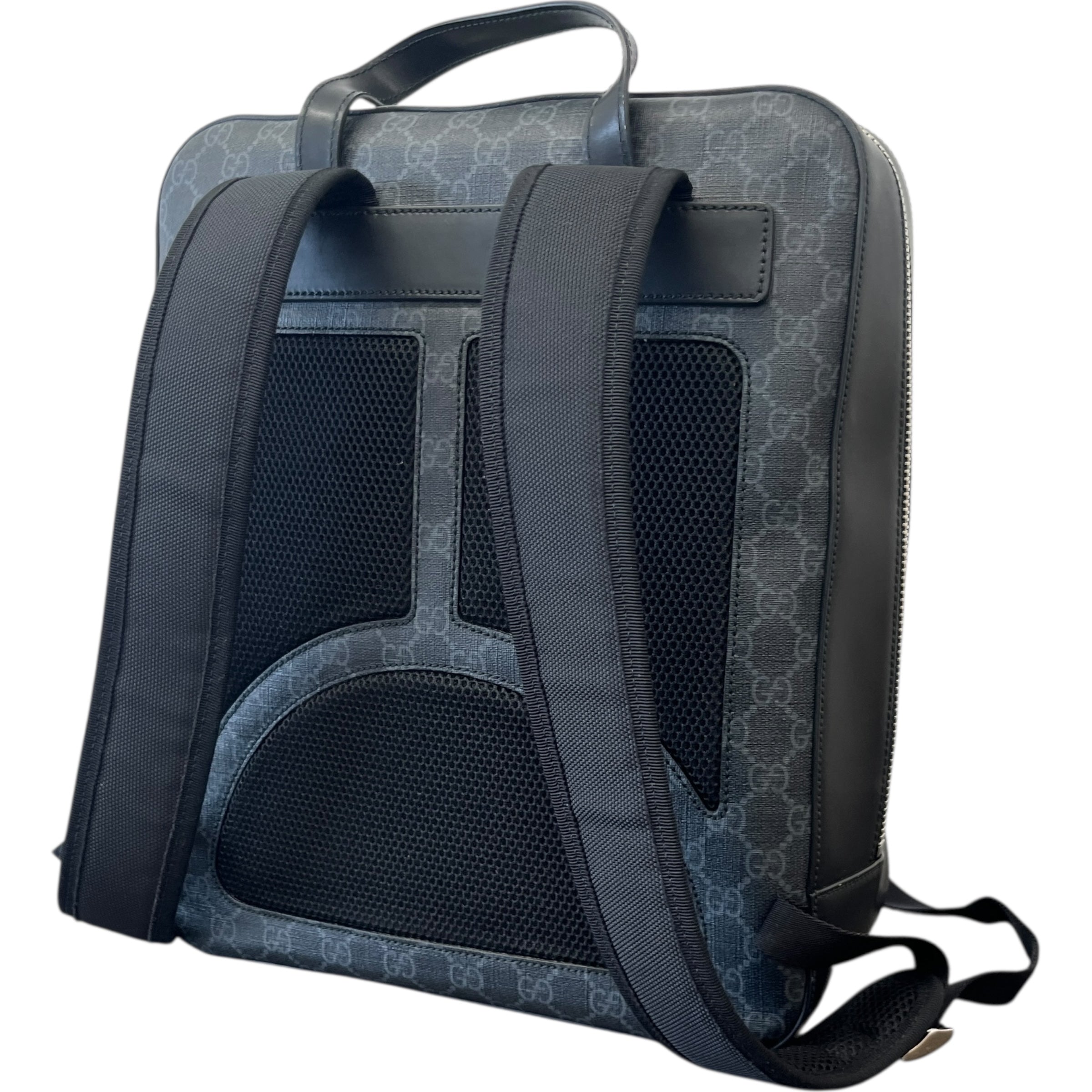 Men's Gg Supreme Web Backpack Charcoal