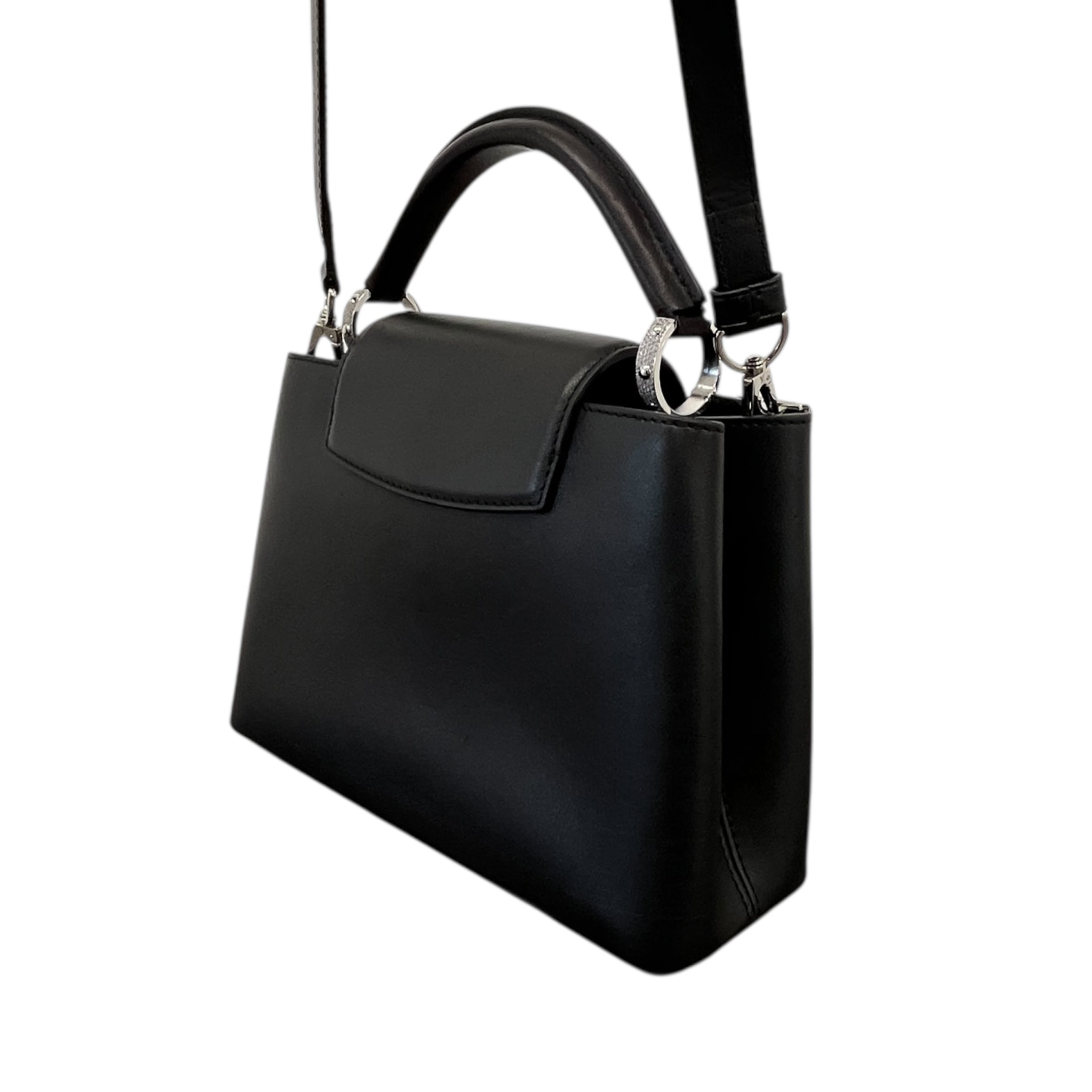 Women's Crystal Flowers Capucines Bb Handbag Black