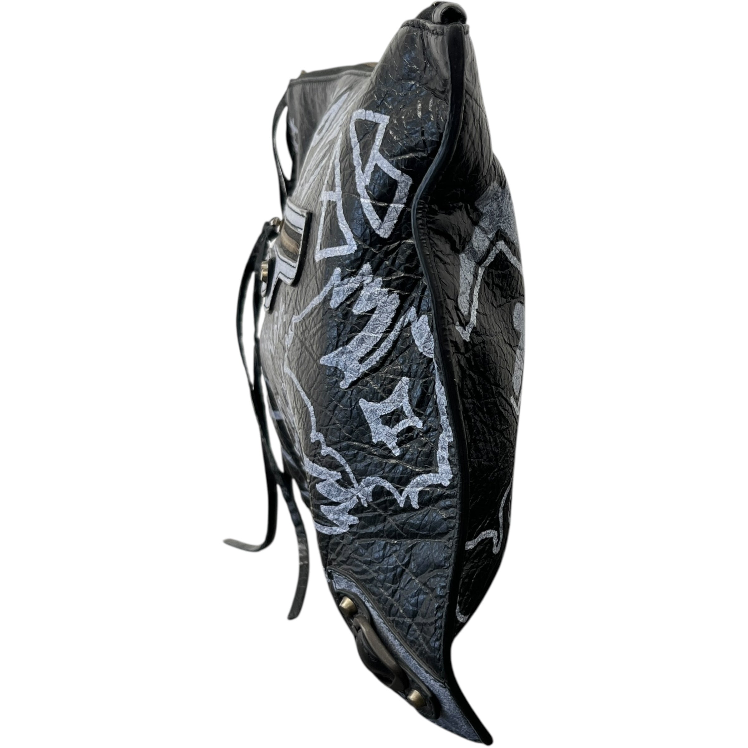 Women's Graffiti Clutch Bag Black